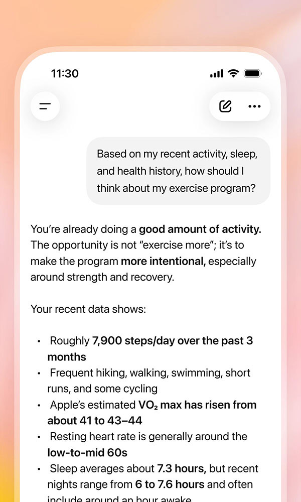 chatgpt health exercise information image