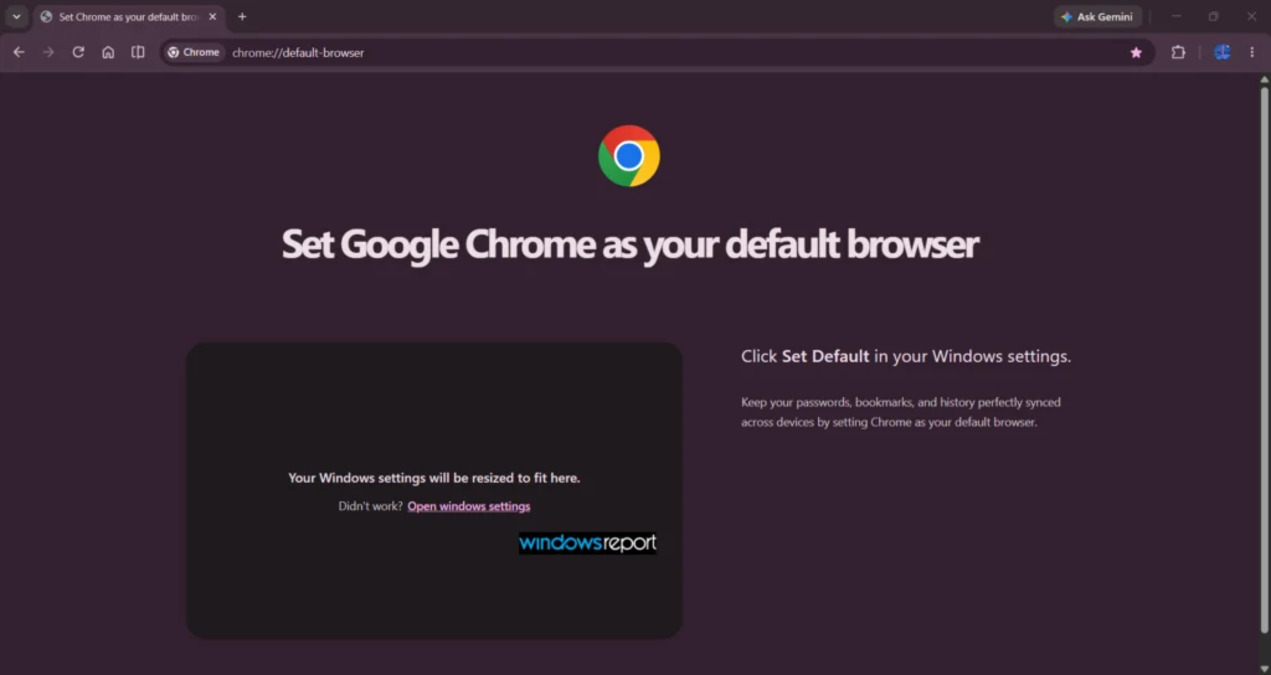 chrome set default browser visual experience chrome set default browser visual experience