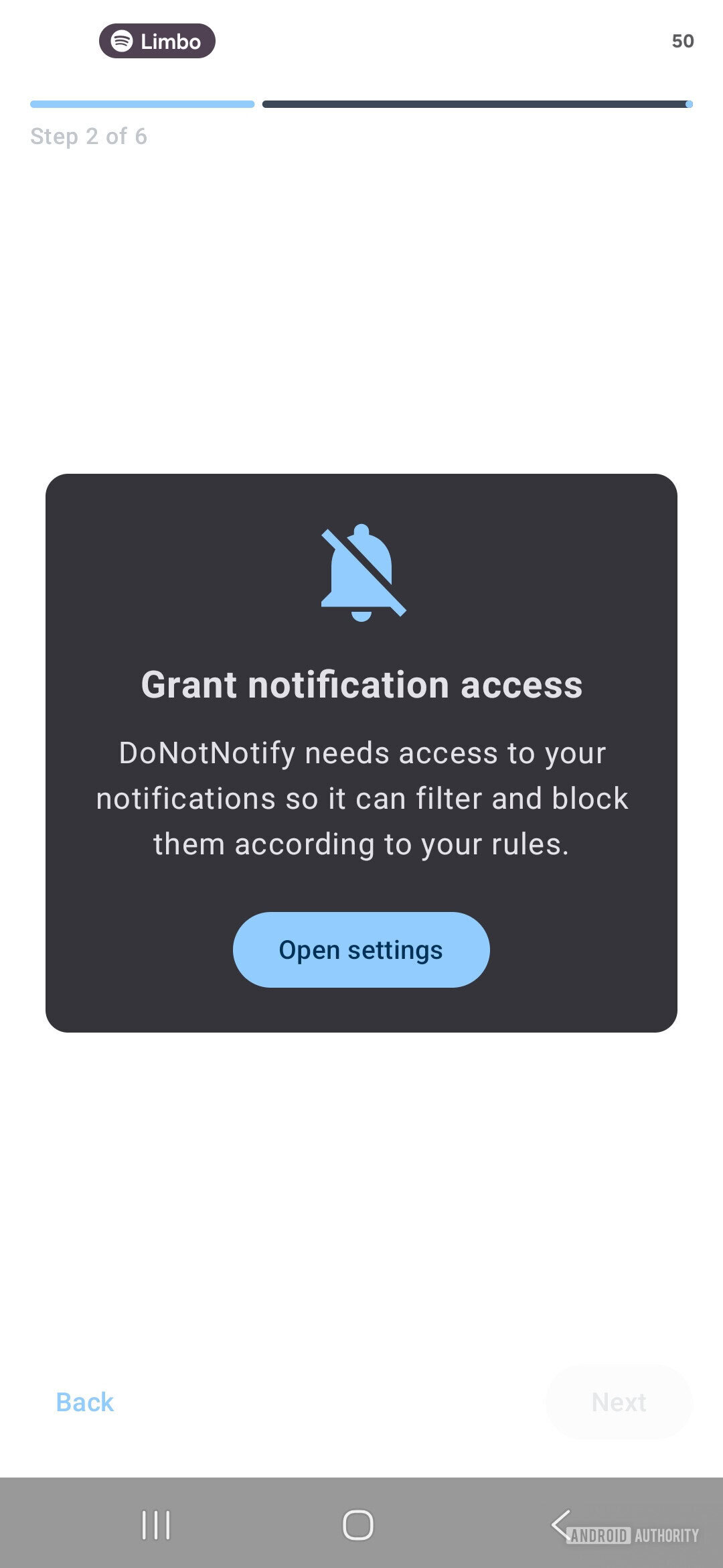 donotnotify grant notification access