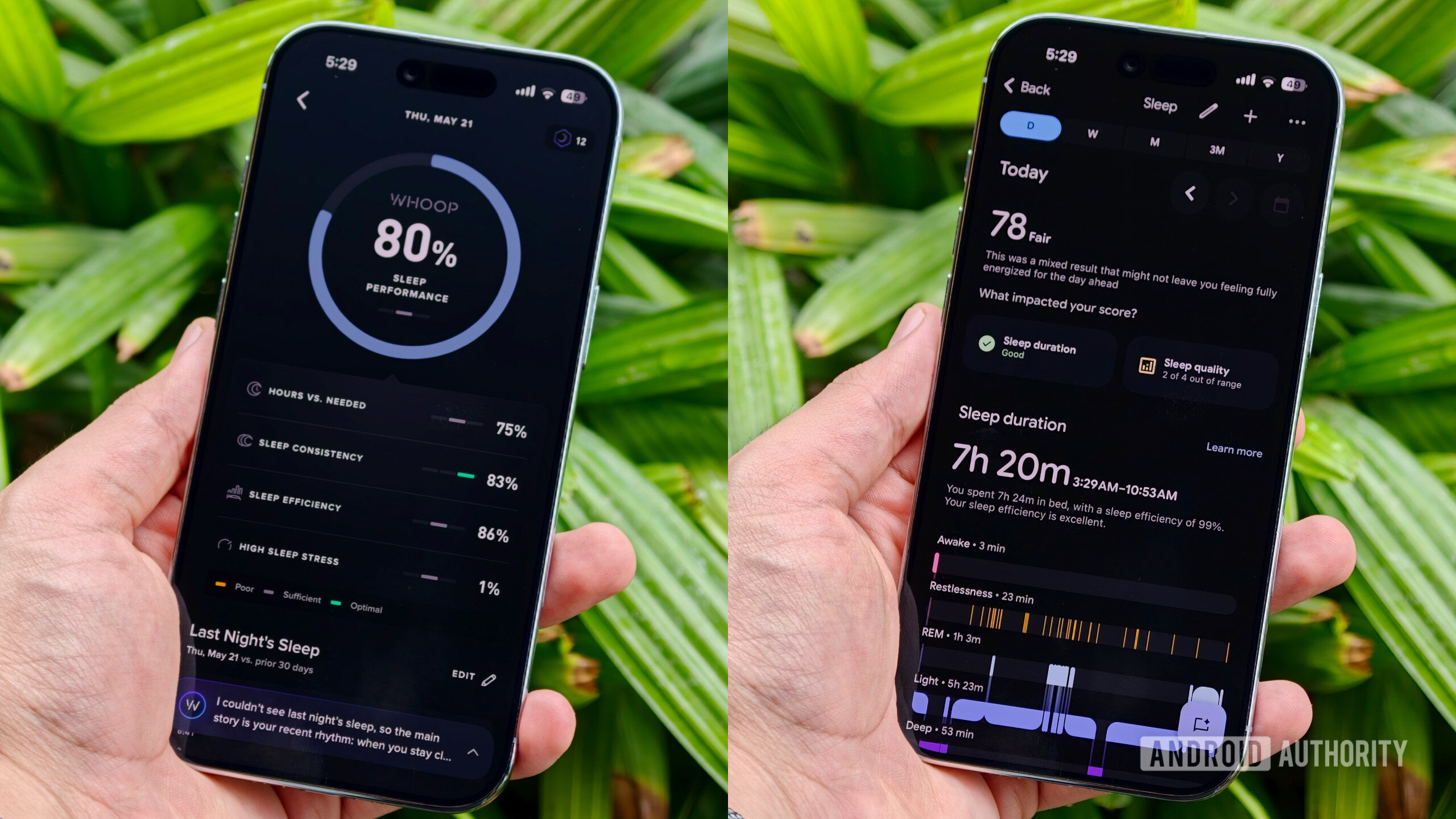 fitbit air vs whoop app 2