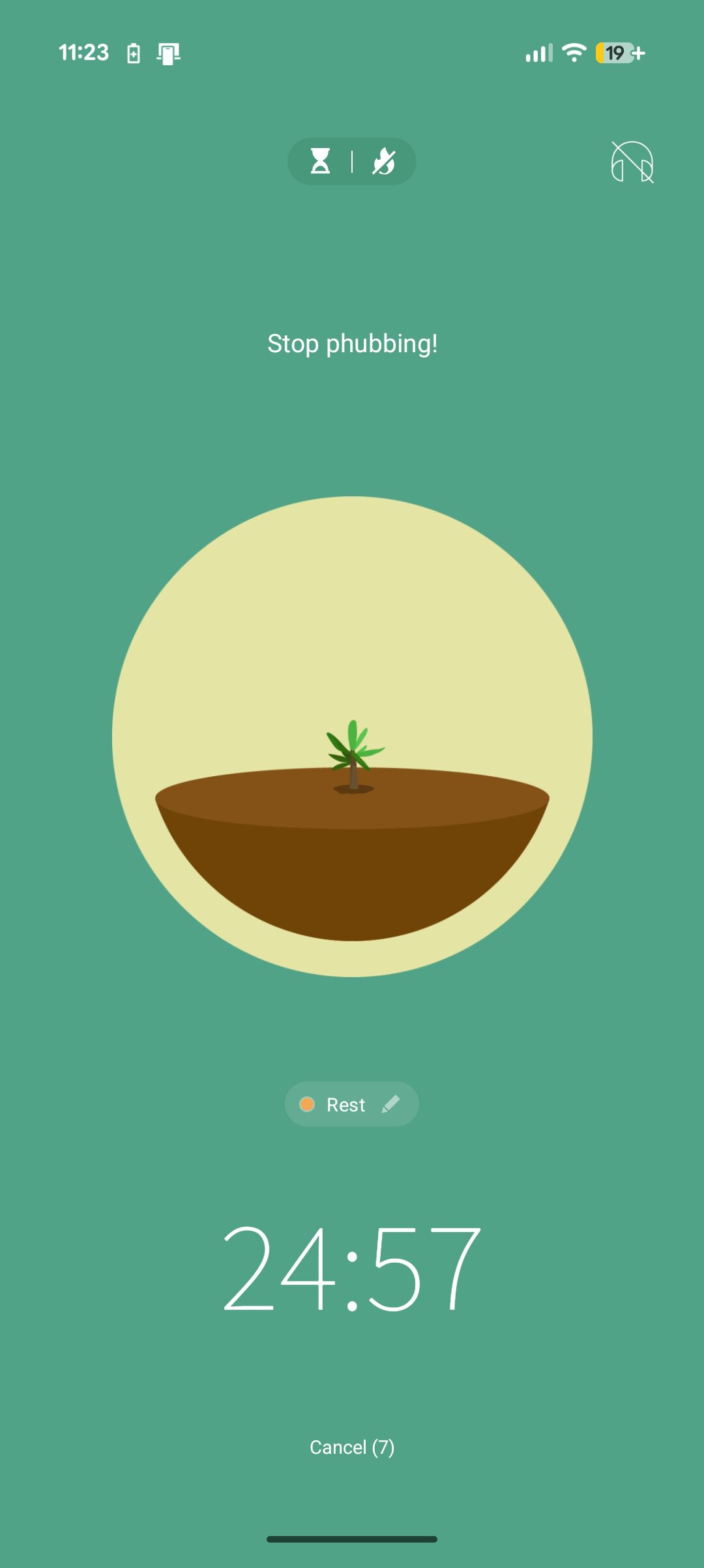 Screenshot of the Forest app.