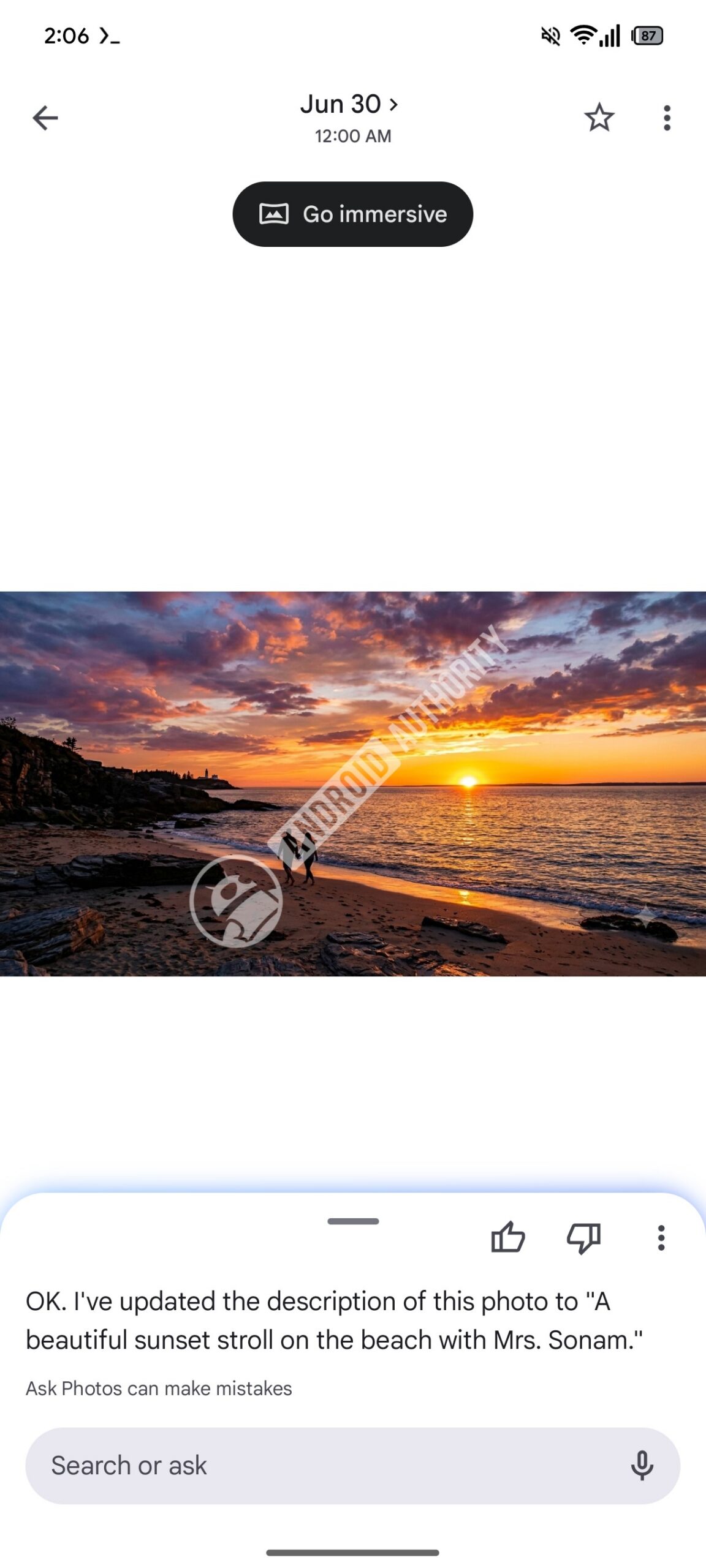 google photos metadata editing caption with ask photos watermarked