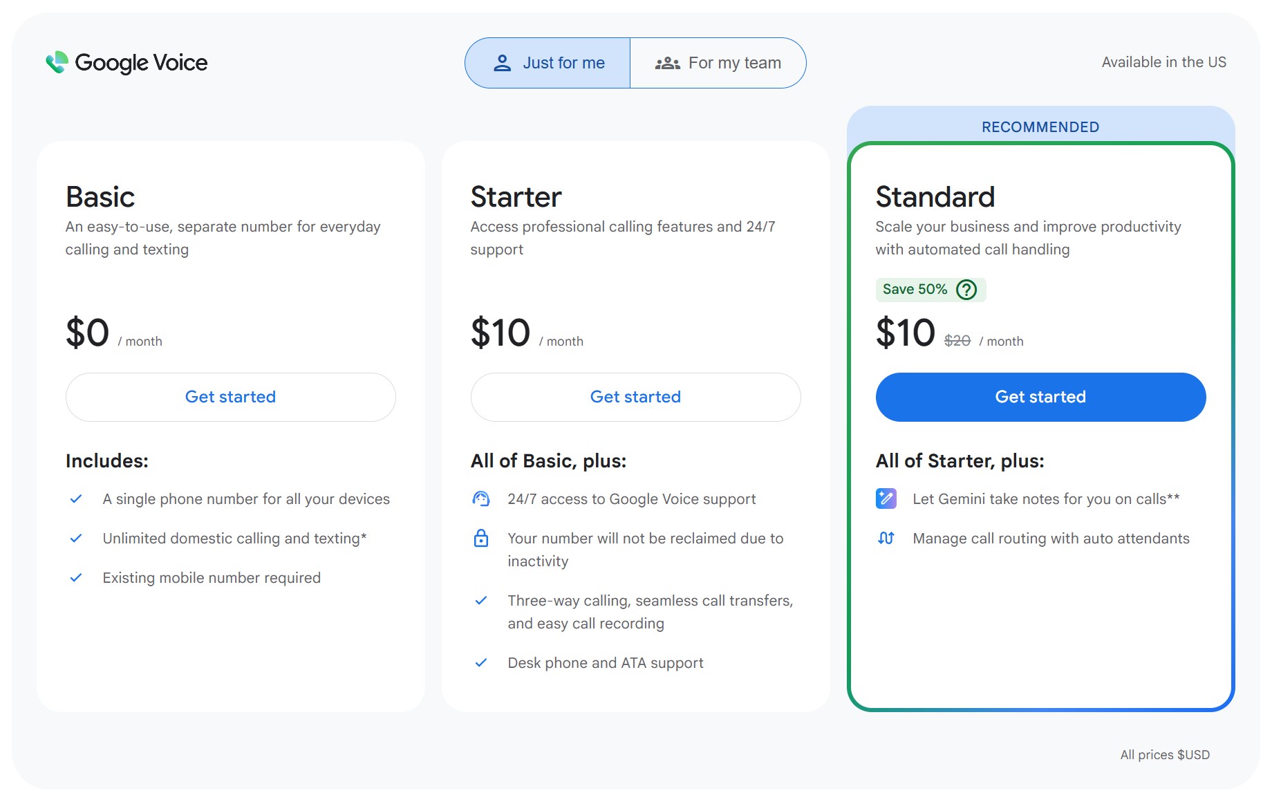 google voice paid plans options google voice paid plans options