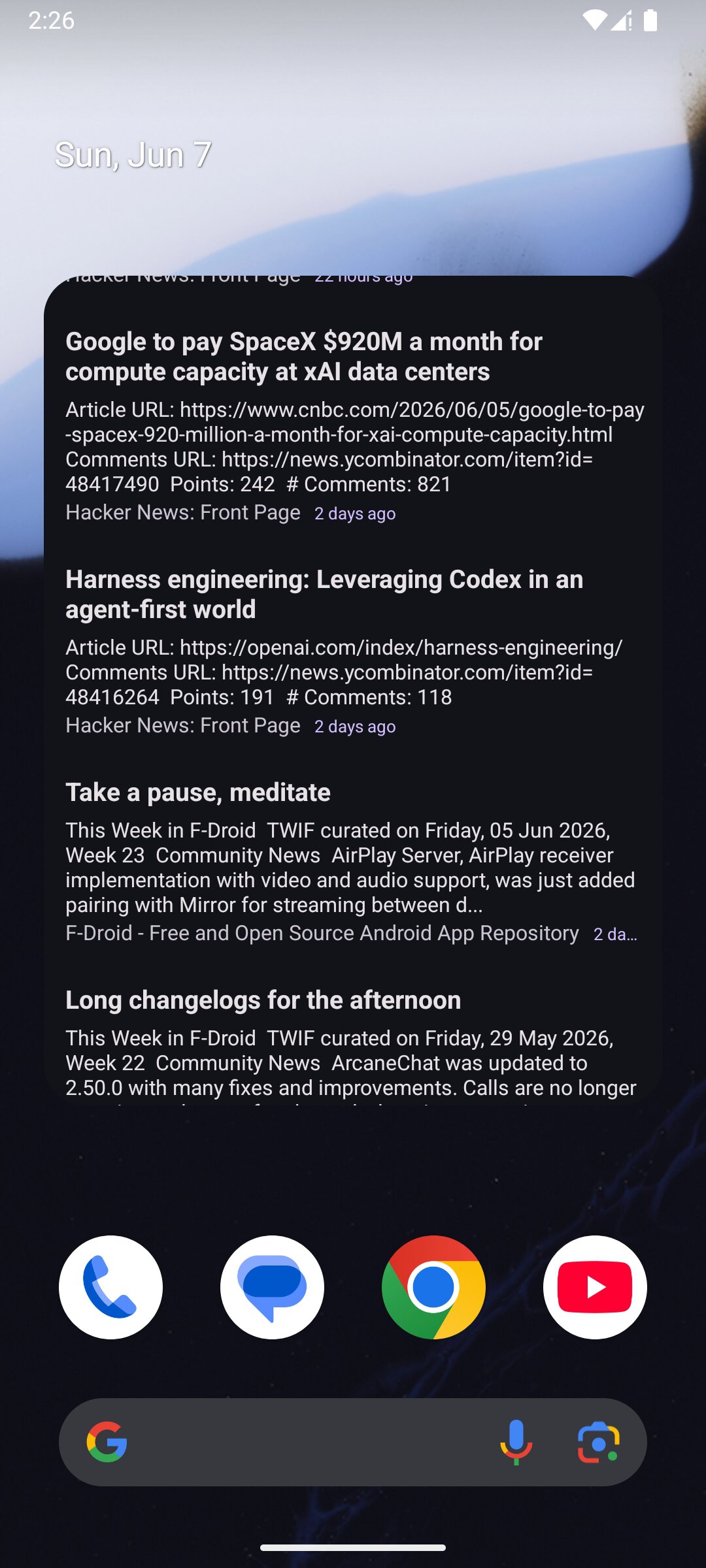 homefeed screenshot 1
