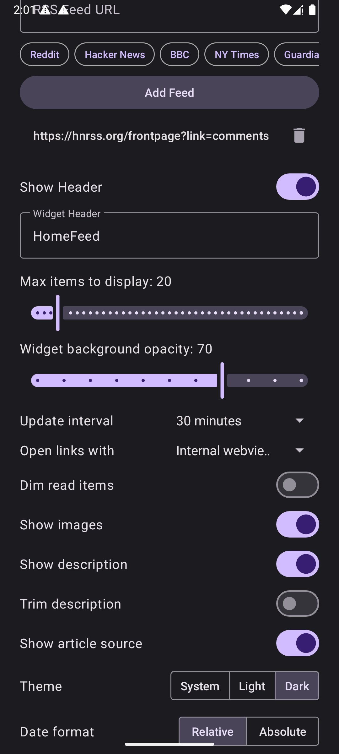 homefeed screenshot 2