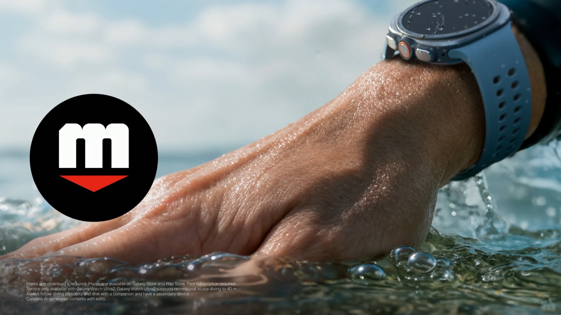 mares app watch ultra 2 diving