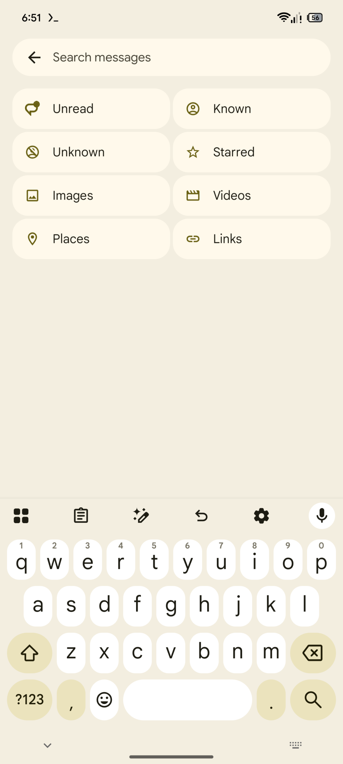 messages search current