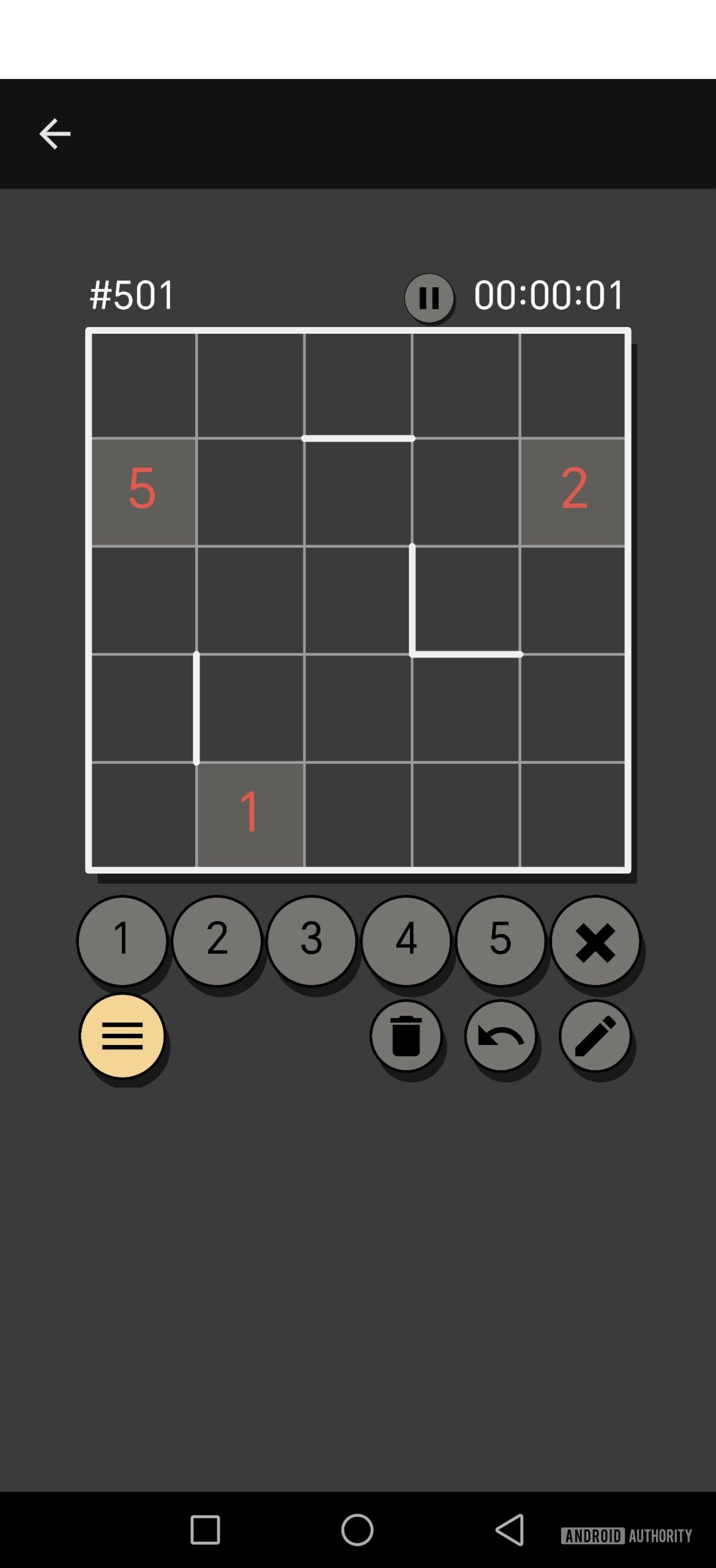 oneup puzzle with no added numbers