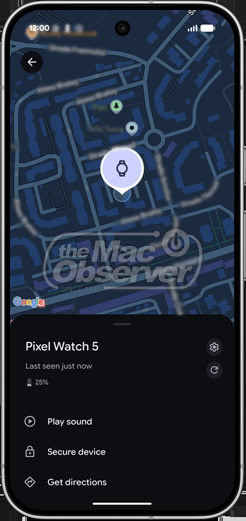 pixel 11 pro find hub watch on map