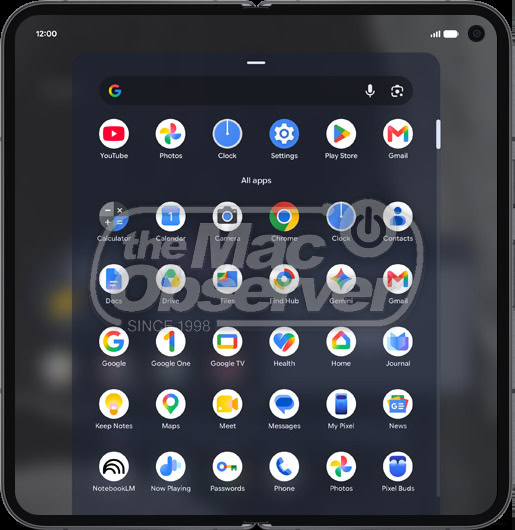 pixel 11 pro fold app drawer
