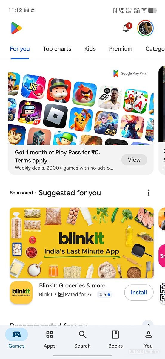 play pass offer banner in play store image