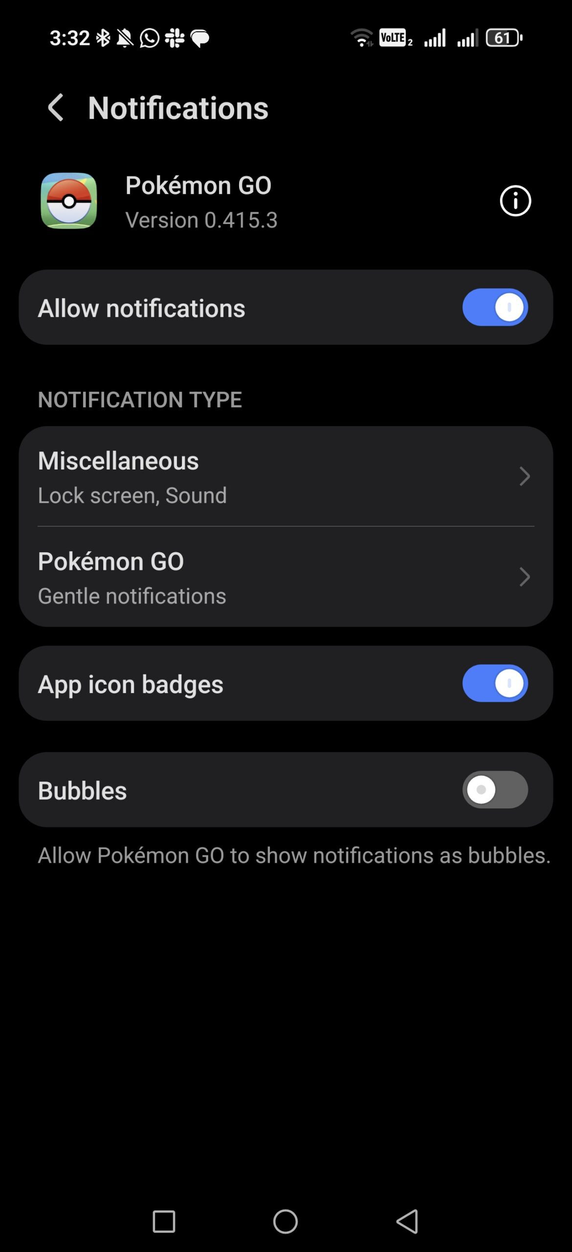 pokemon go notification channels