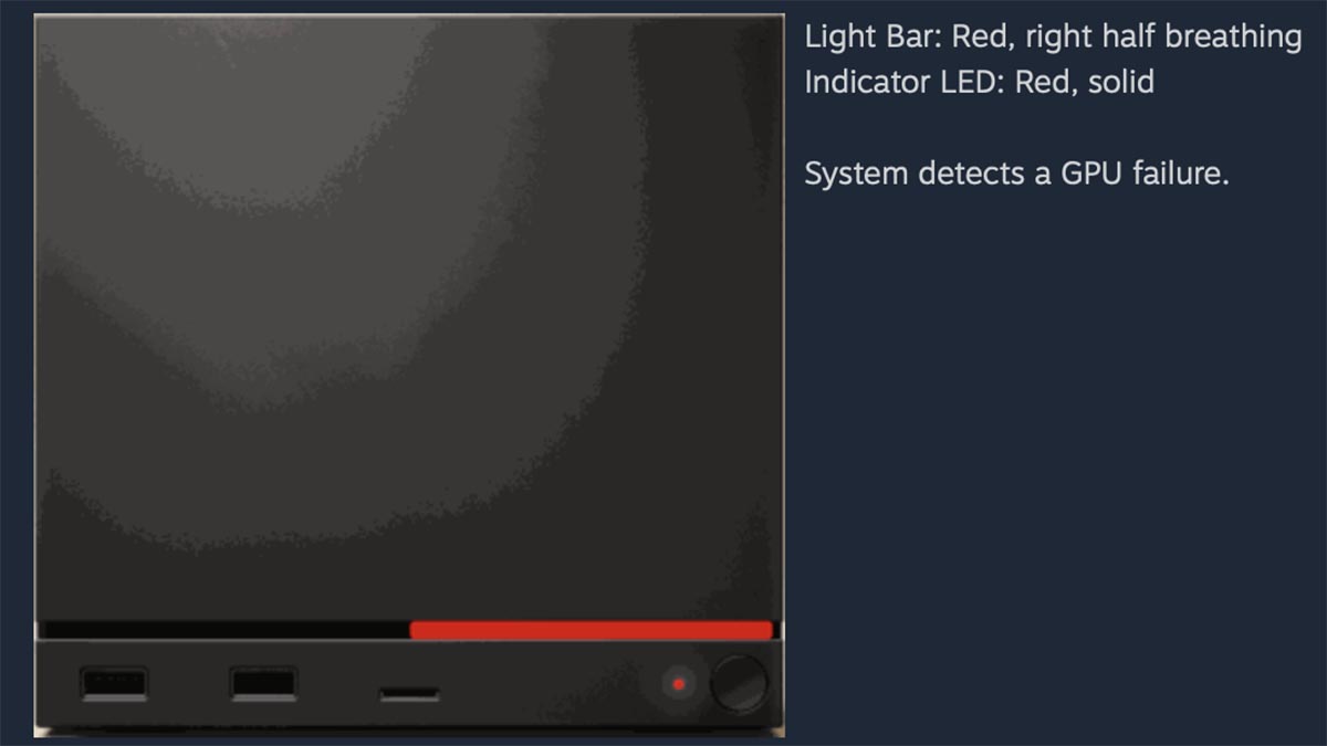 steam machine red light gpu fault Steam machine red light gpu fault