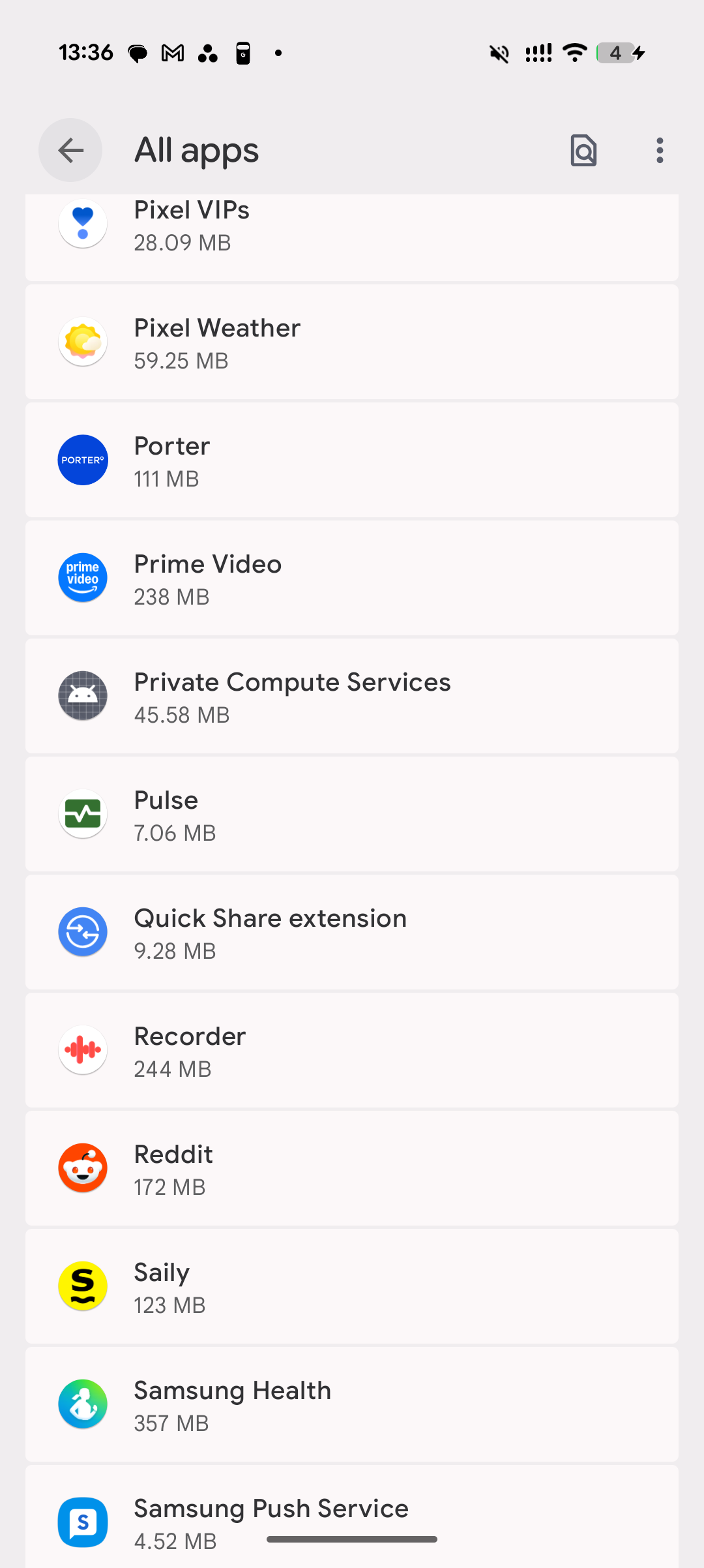 All apps list on Play Store