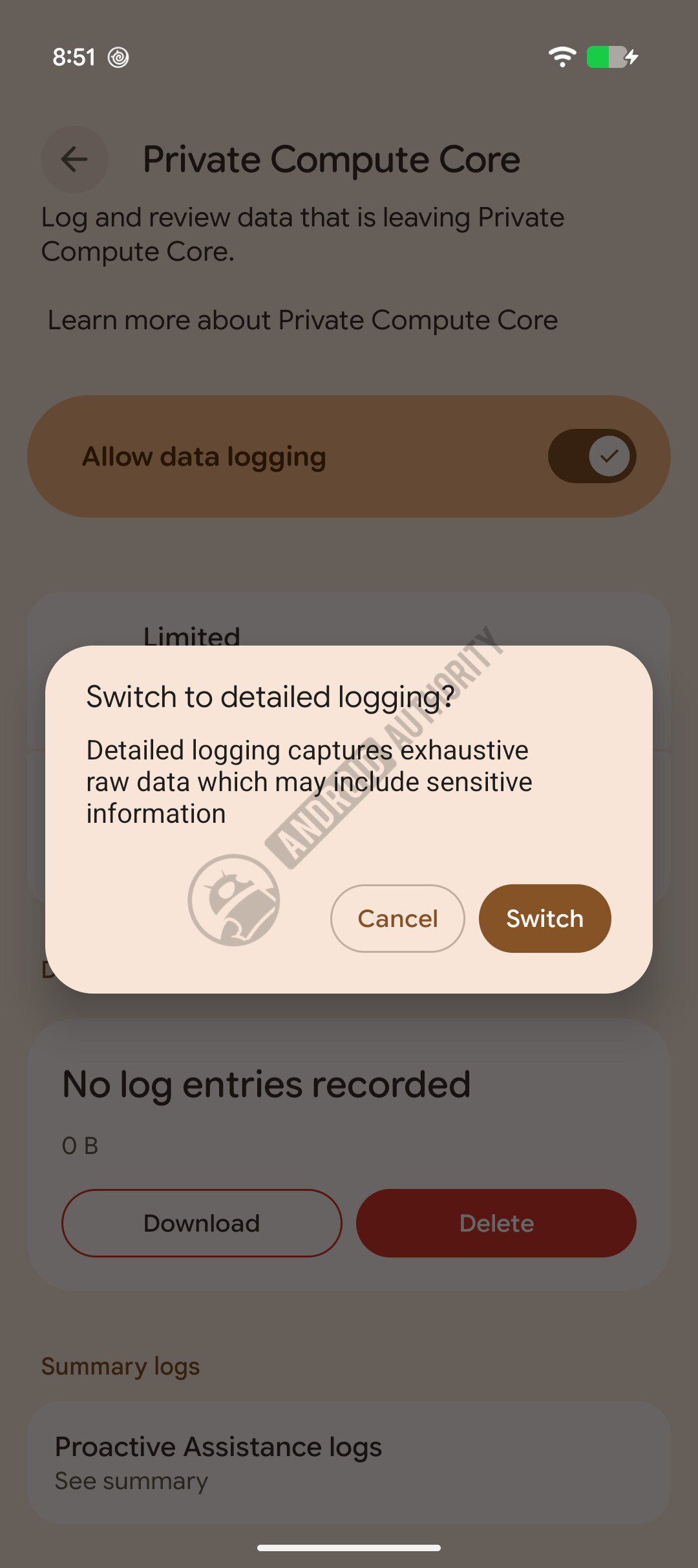 Android 17 QPR2 Beta 4 Private Compute Core data logging 2