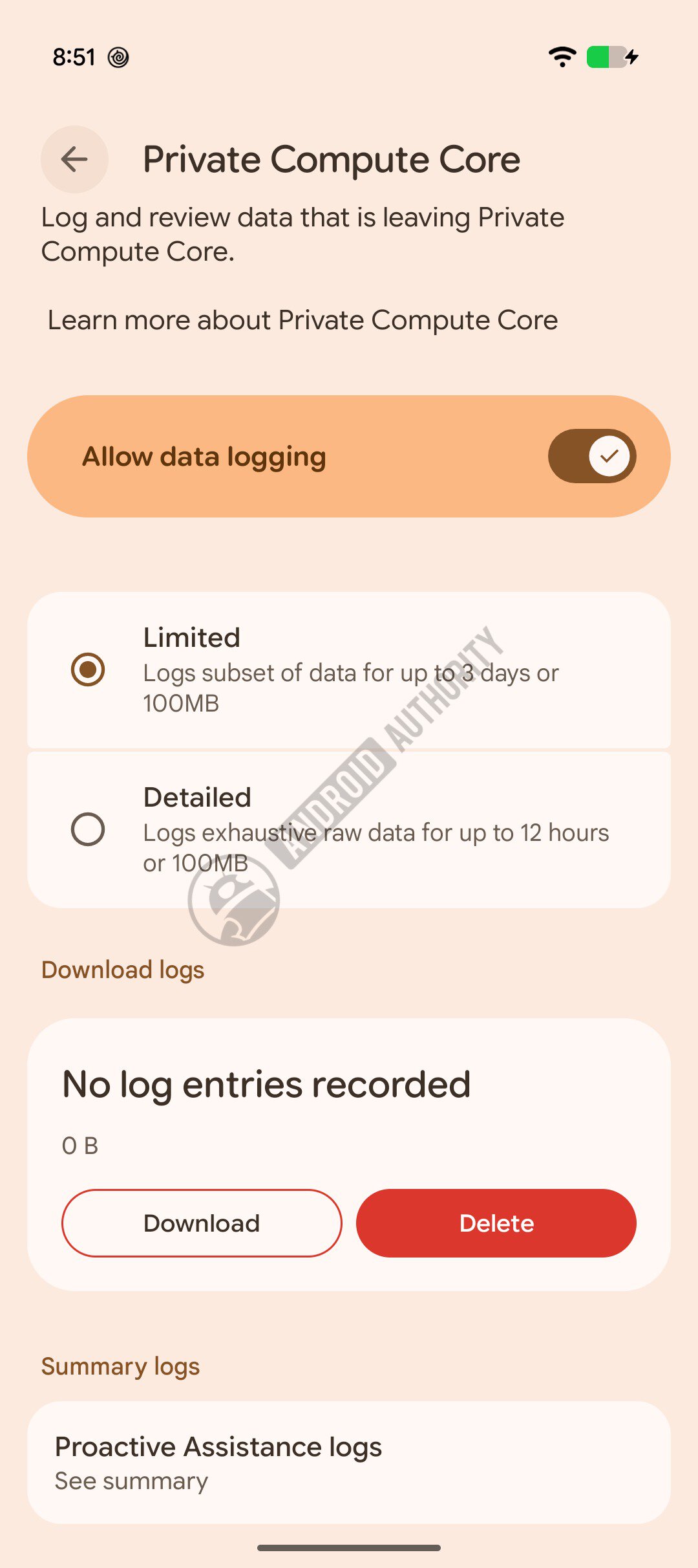 Android 17 QPR2 Beta 4 Private Compute Core data logging 4