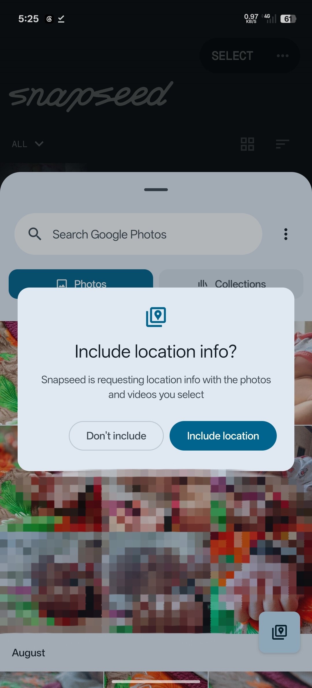 Android Photo Picker Snapseed location data AssembleDebug 1