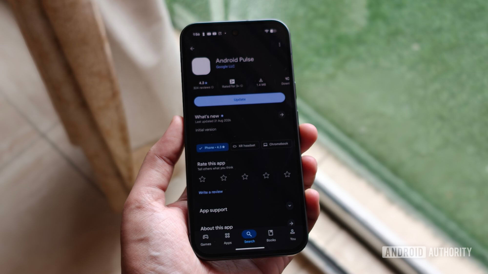 Android Pulse app update on Google Pixel 11