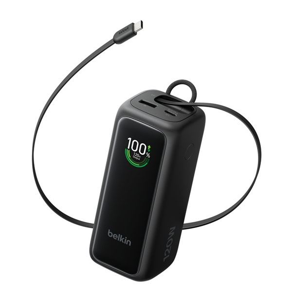 Belkin-UltraCharge-22K-PD120W-Smart-Display-Power-Bank-with-Retractable-USB