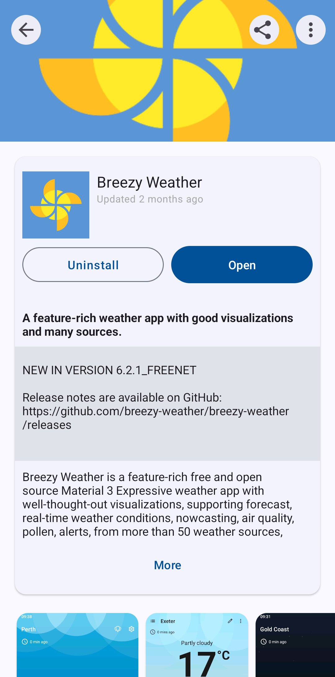 Breezy Weather on F Droid