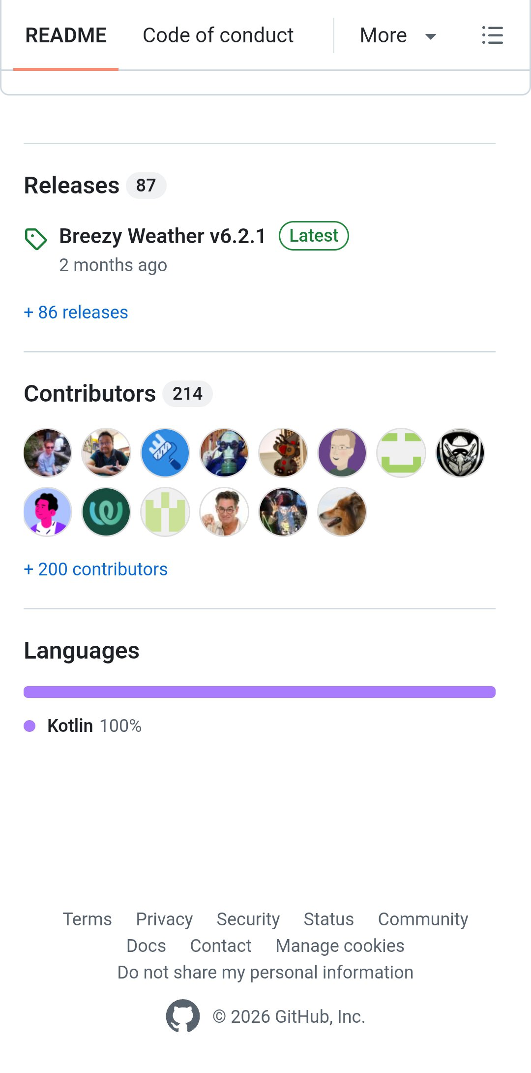 Breezy Weather on from GitHub