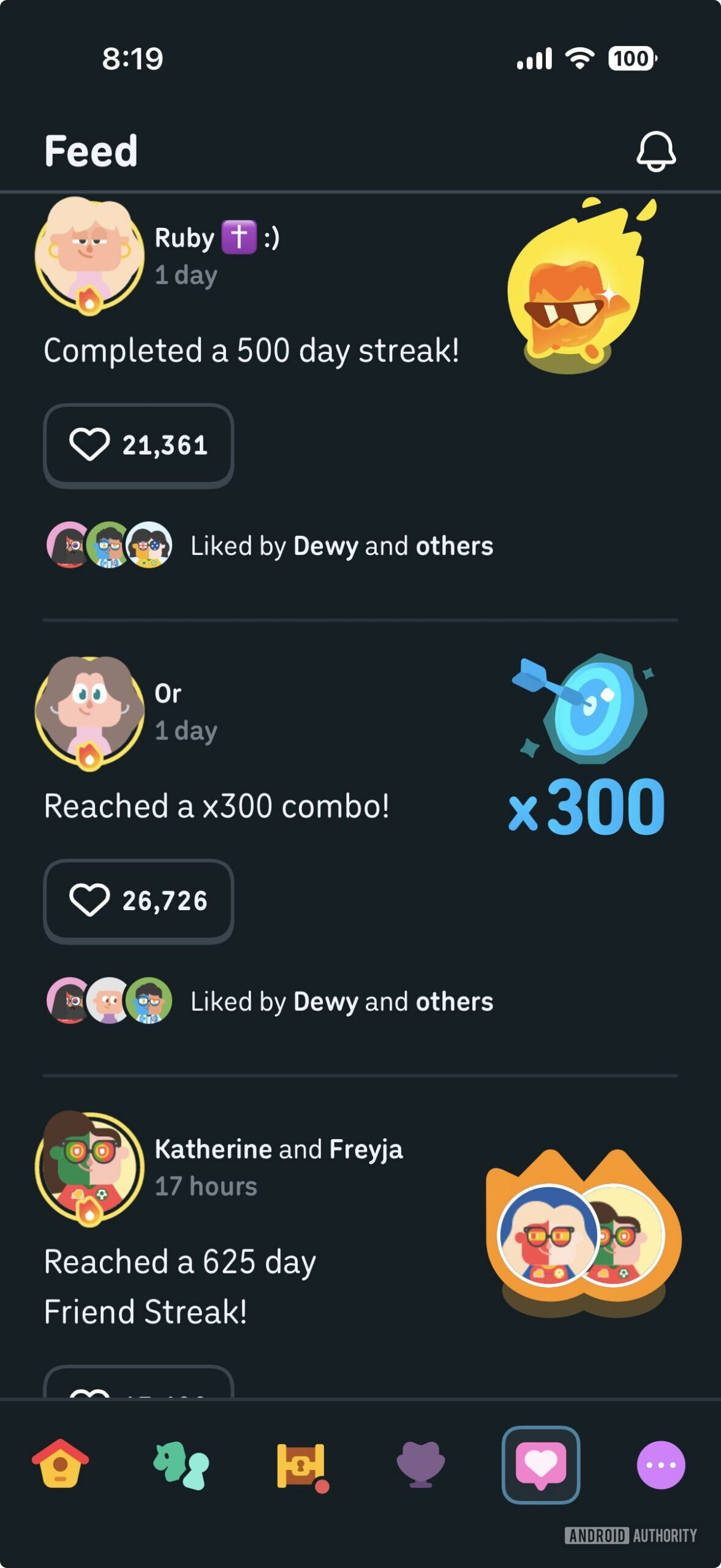 Duolingo Feed screenshot
