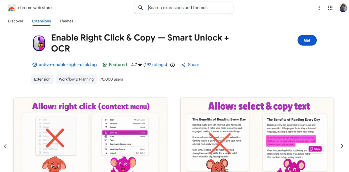 Enable Right Click and Copy Smart Unlock + OCR extension Enable-Right-Click-and-Copy-Smart-Unlock-OCR-extension