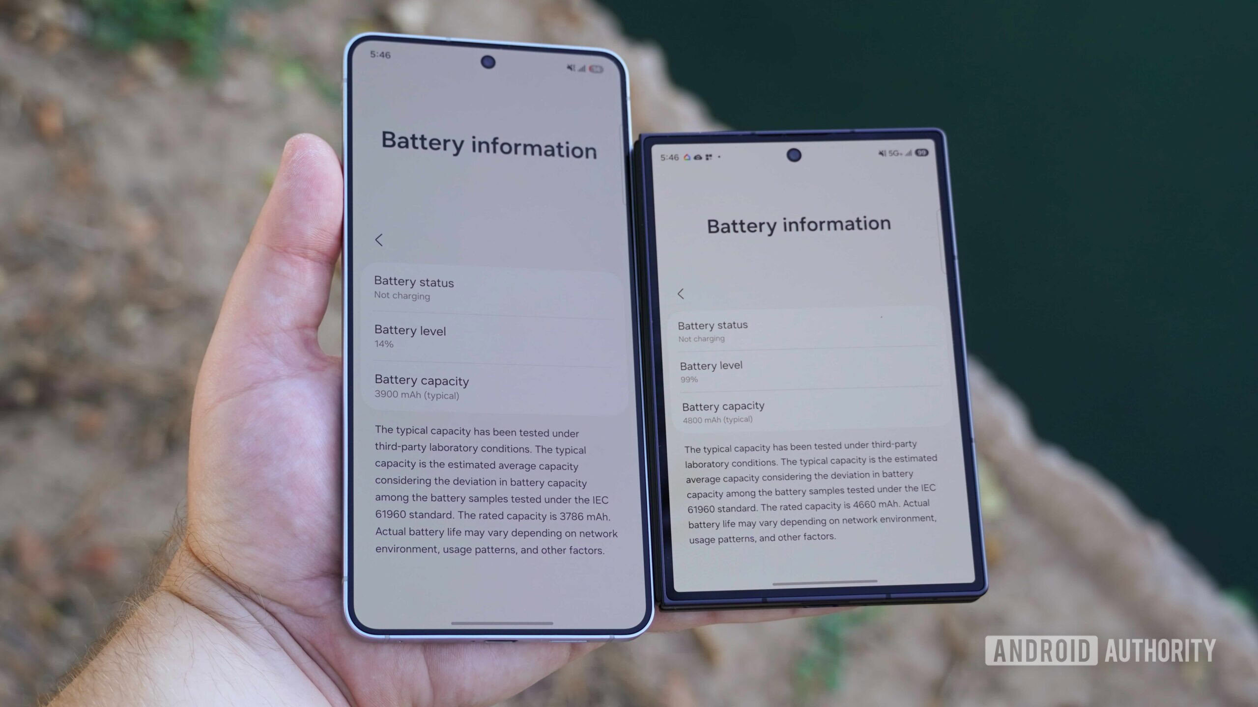 Galaxy S25 Edge Fold 8 4 The battery information pages on the Galaxy Z Fold 8 and the Galaxy S25 Edge.