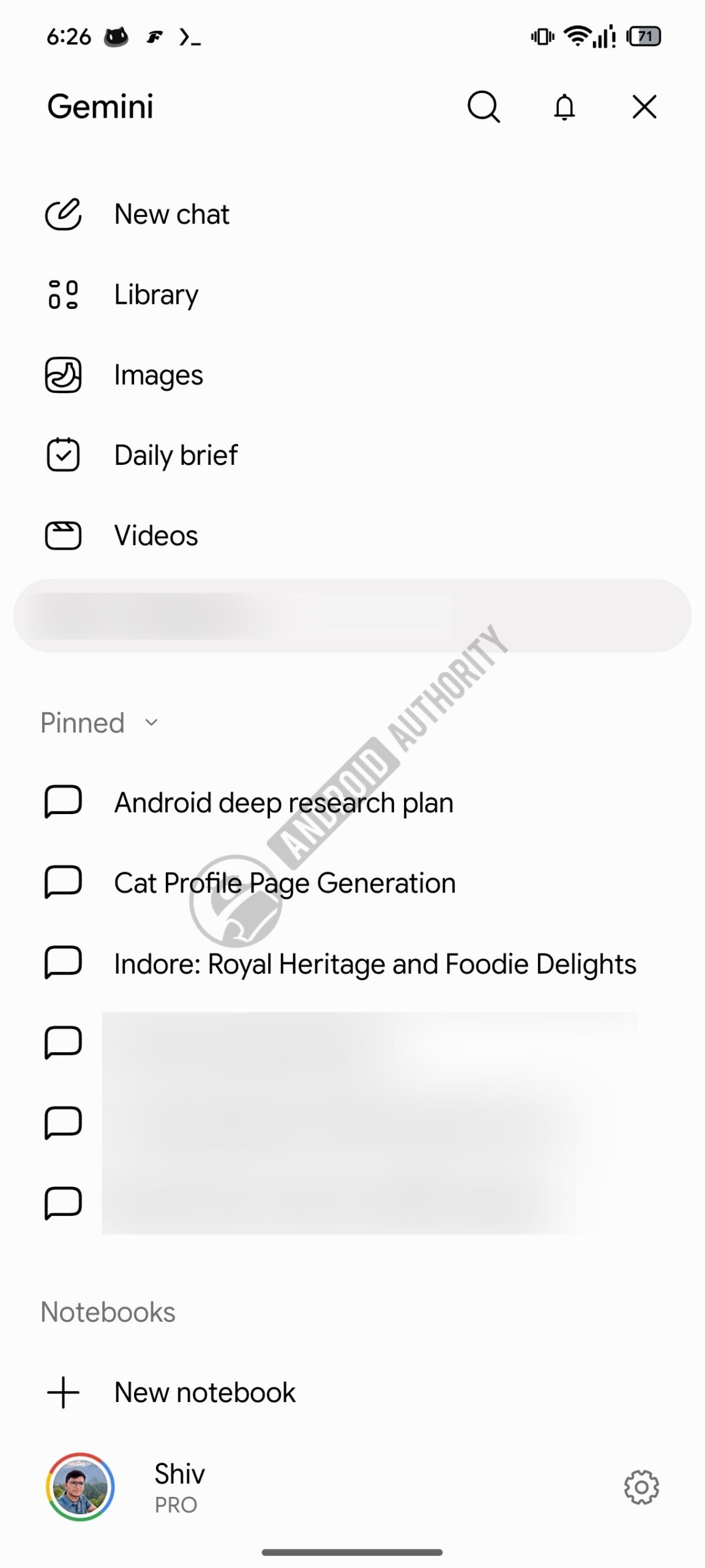 Gemini new ui sidebar