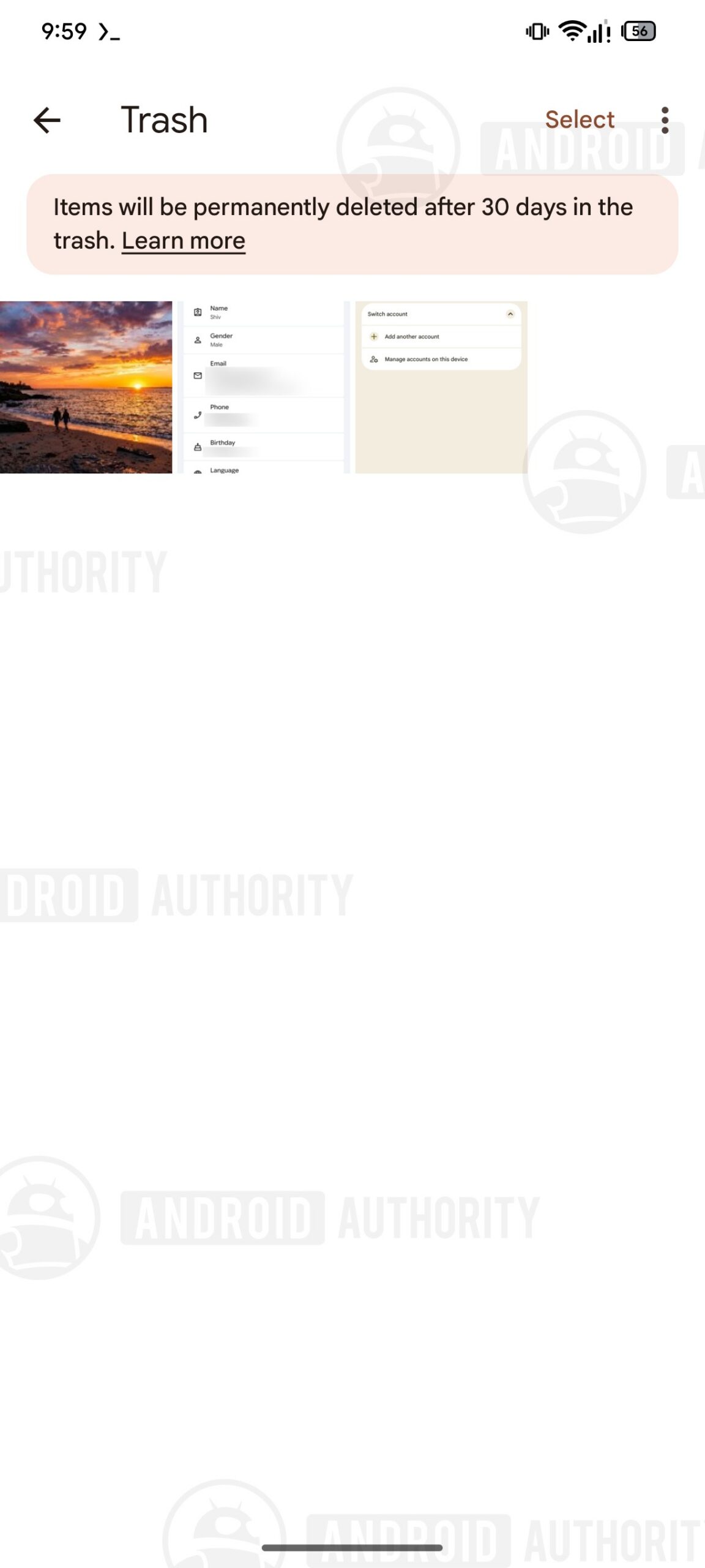 Google Photos Upcoming Trash section policy 2