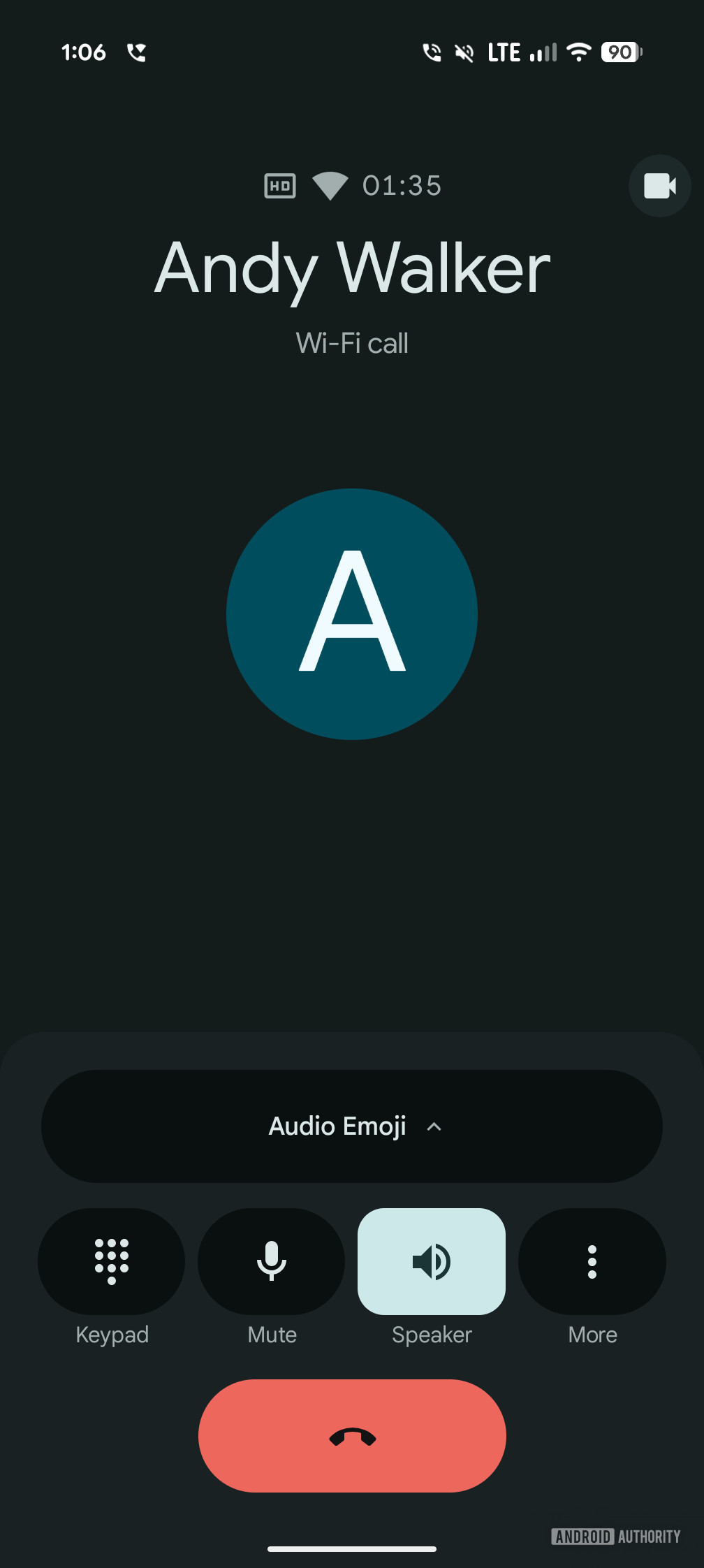 Google Pixel dialer app Wi Fi calling enabled