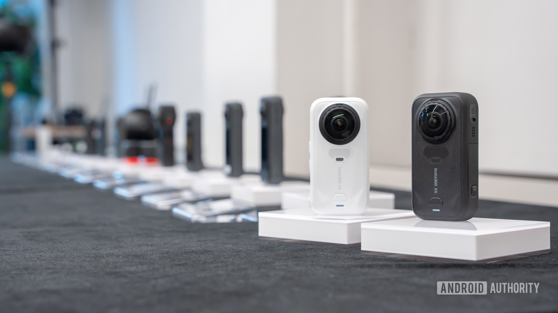 Insta360 X6 with all previous models behind