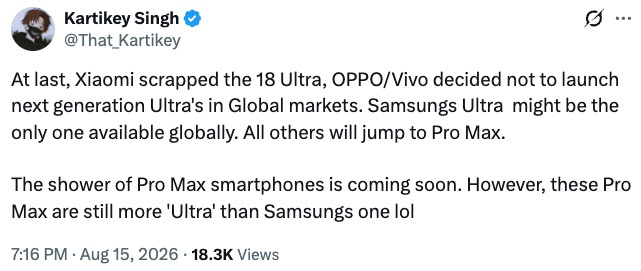 Kartikey Singh on X OPPO vivo Ultra not launching globally Kartikey Singh on X OPPO vivo Ultra not launching globally