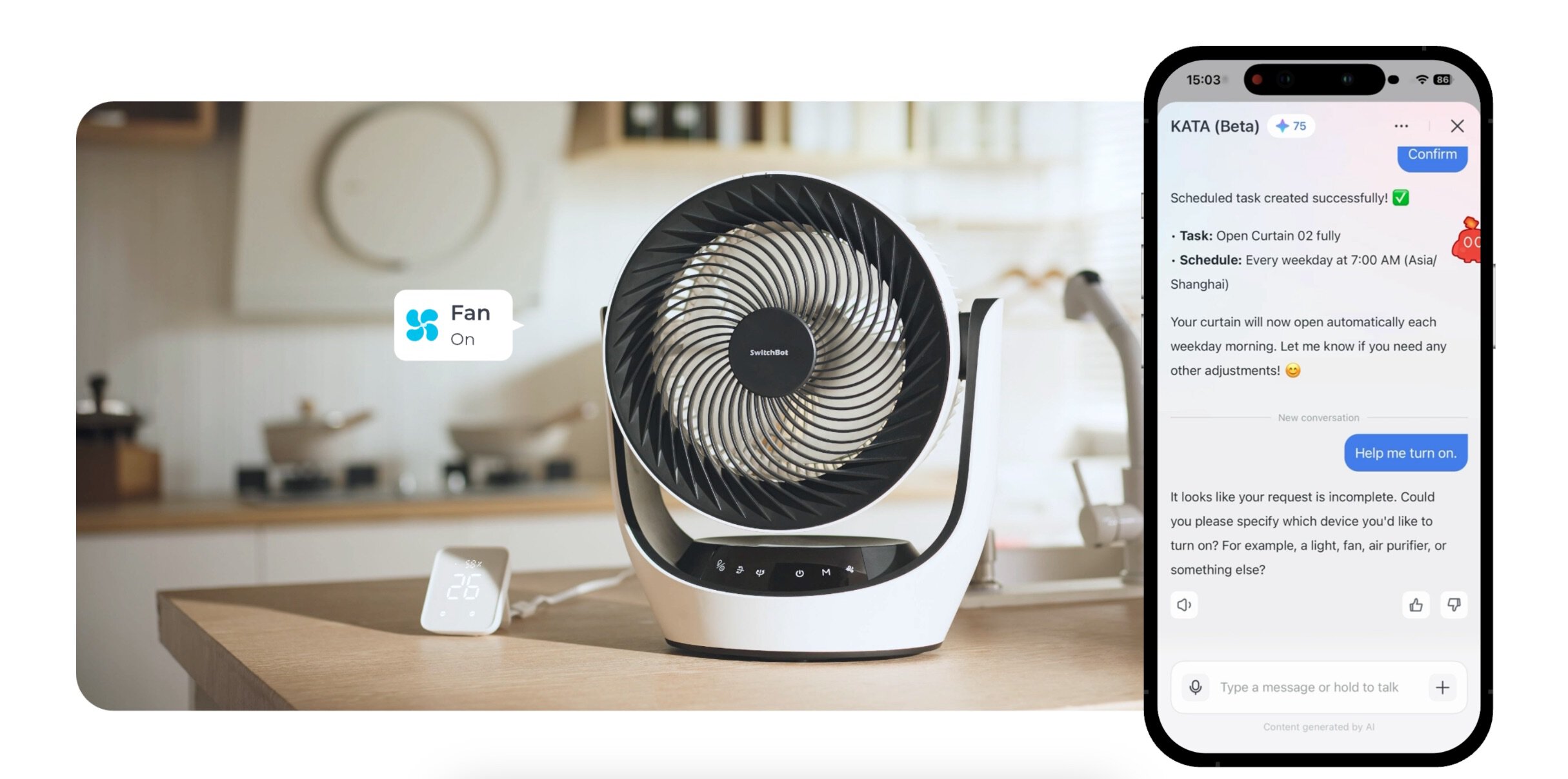 Kata AI SwitchBot Assistant