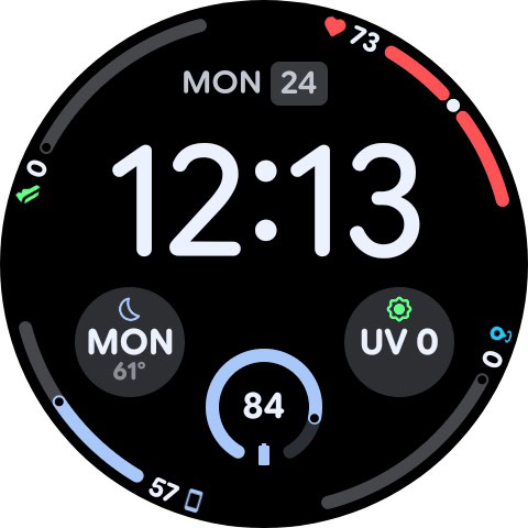 Multicolor Modular Watch Face