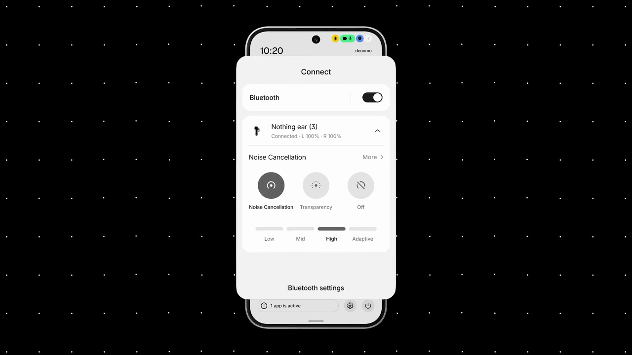 Nothing OS 5.0 Faster Bluetooth controls