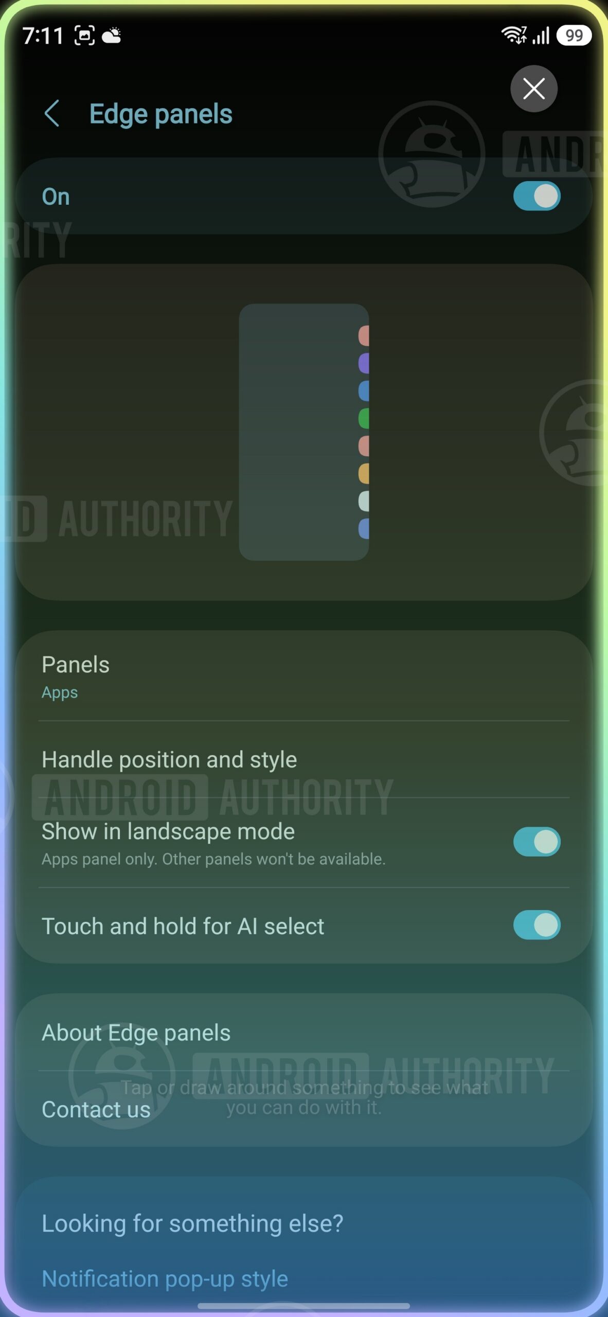 One UI 9 beta 6 Edge Panel options for AI Select 2
