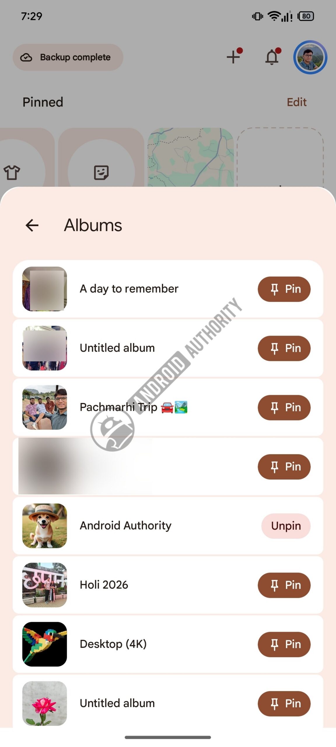 PIN albums in Google Photos Collections 6 watermarked