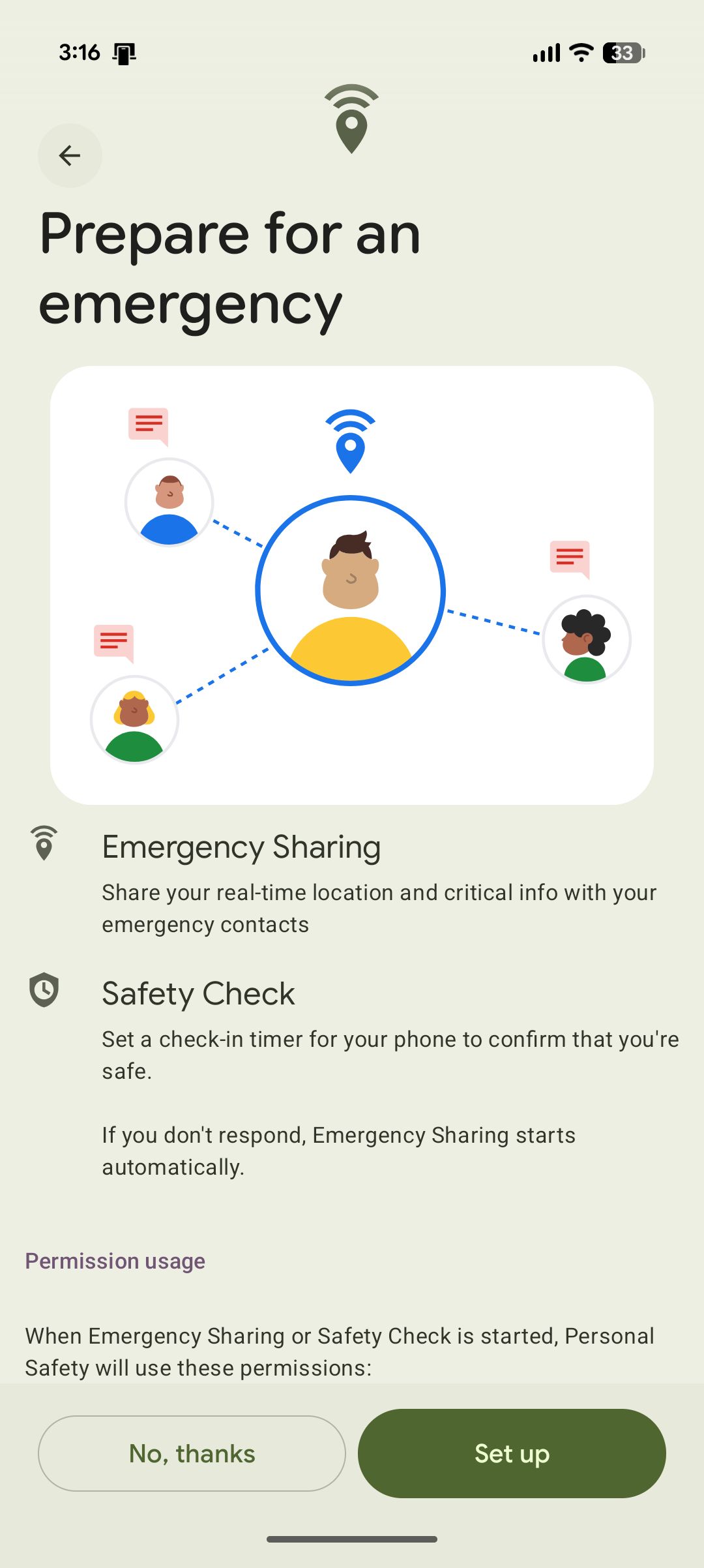 Personal Safety App Safety Check 1