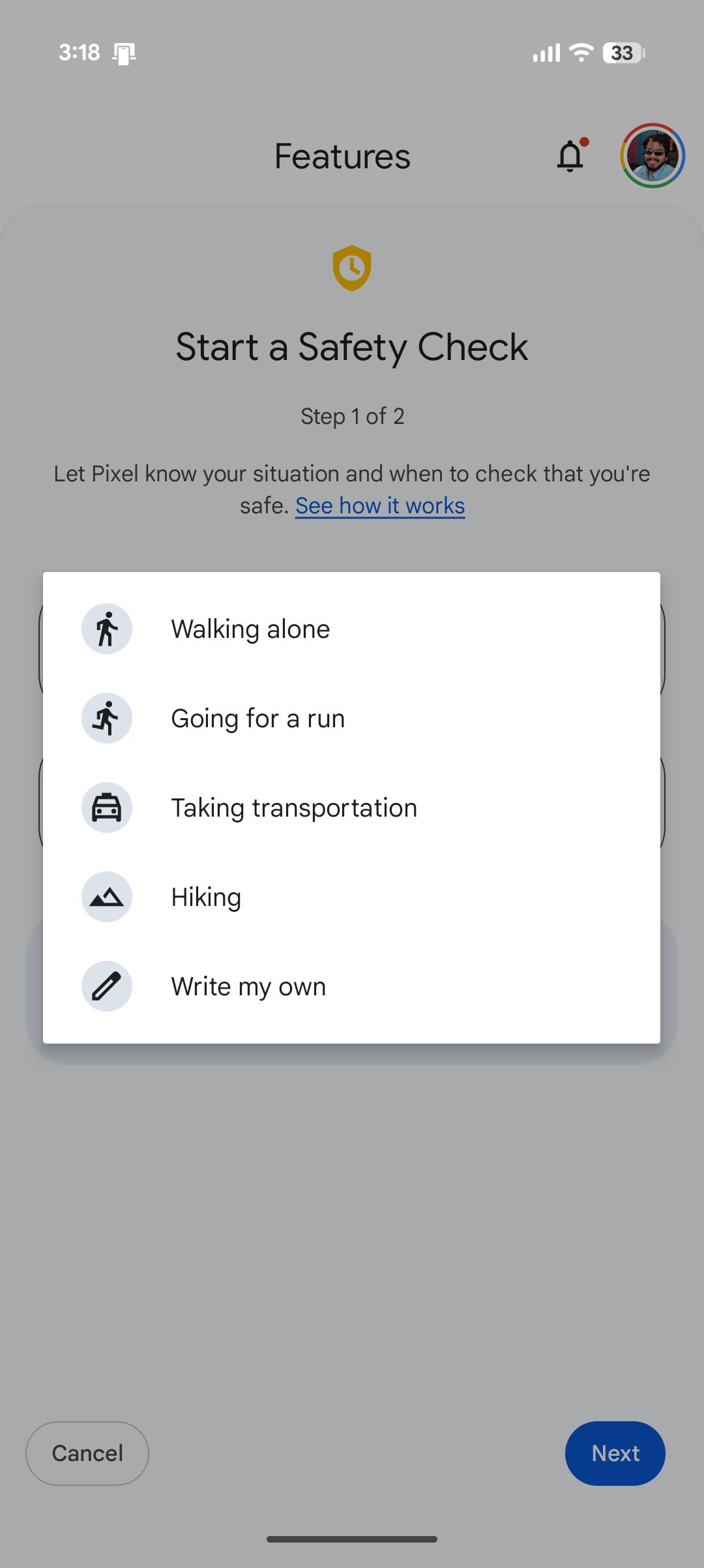 Personal Safety App Safety Check 2