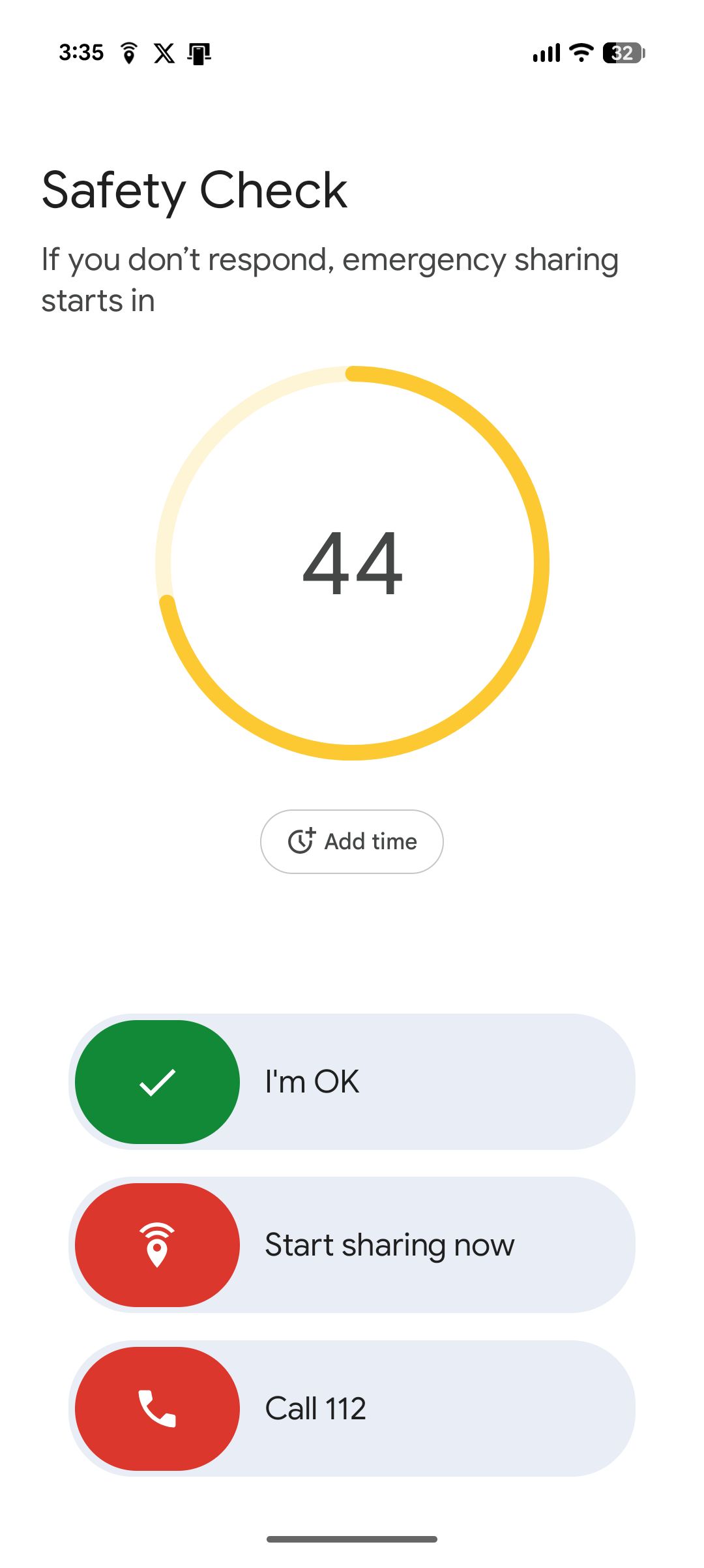 Personal Safety App Safety Check 4