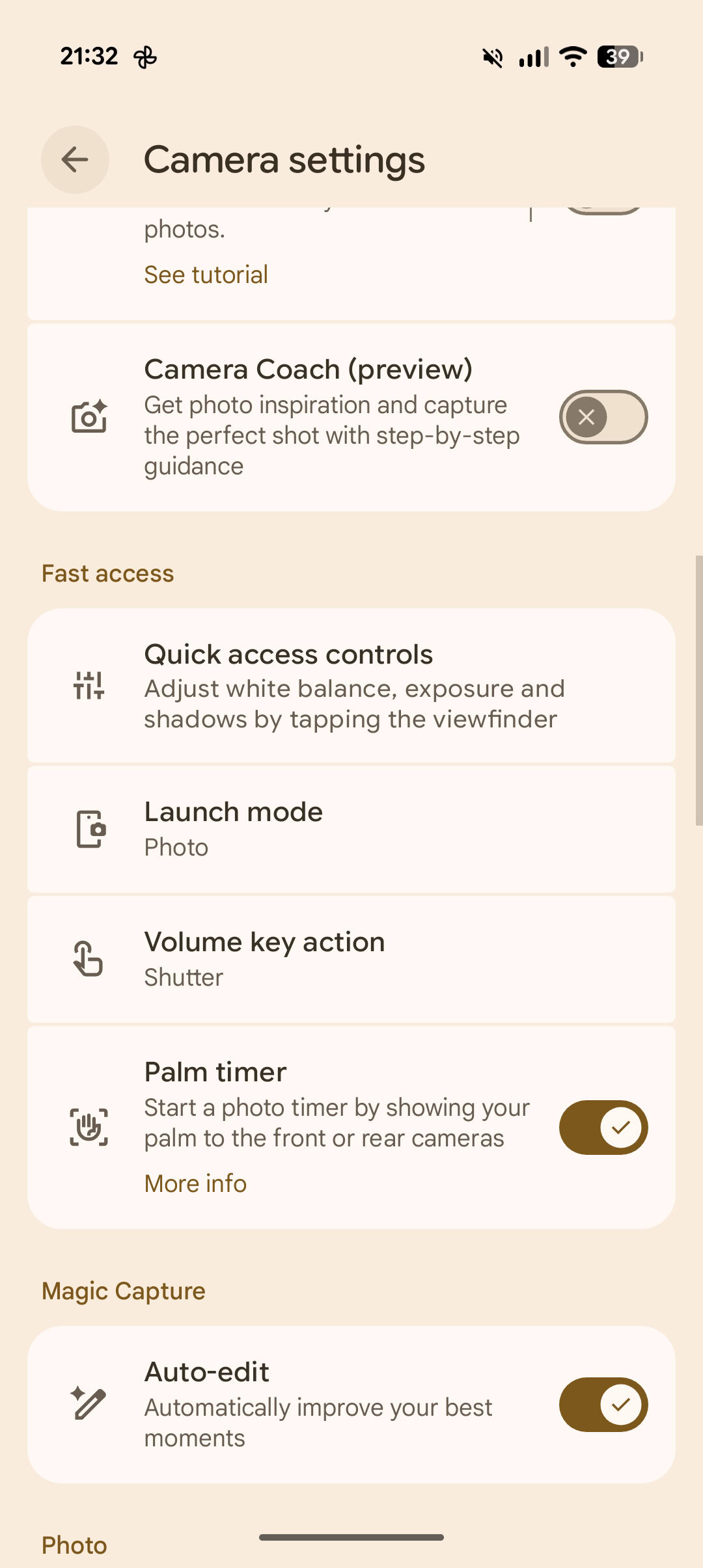 Pixel camera quick access new