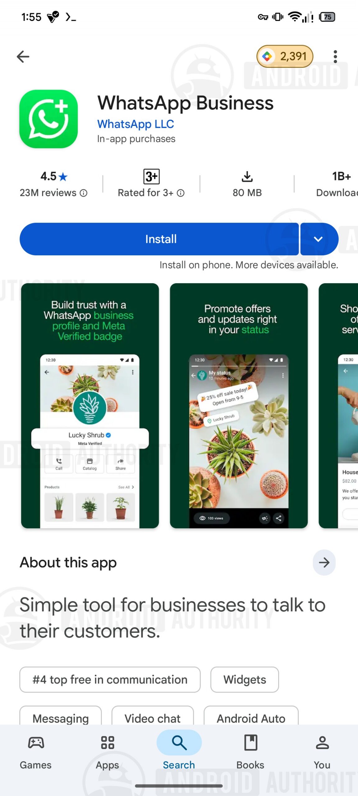 Play Store app description size new watermarked