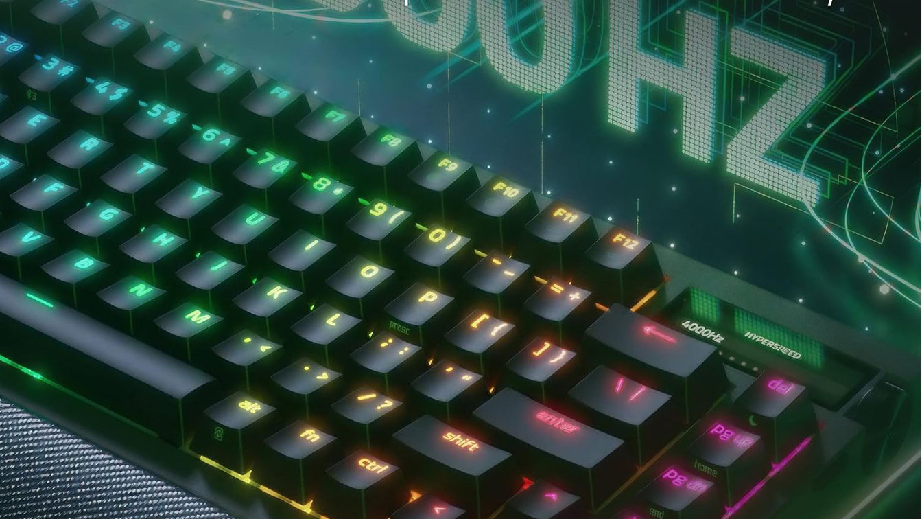 Razer BlackWidow V4 Pro 75% Wireless Gaming Keyboard Press Image