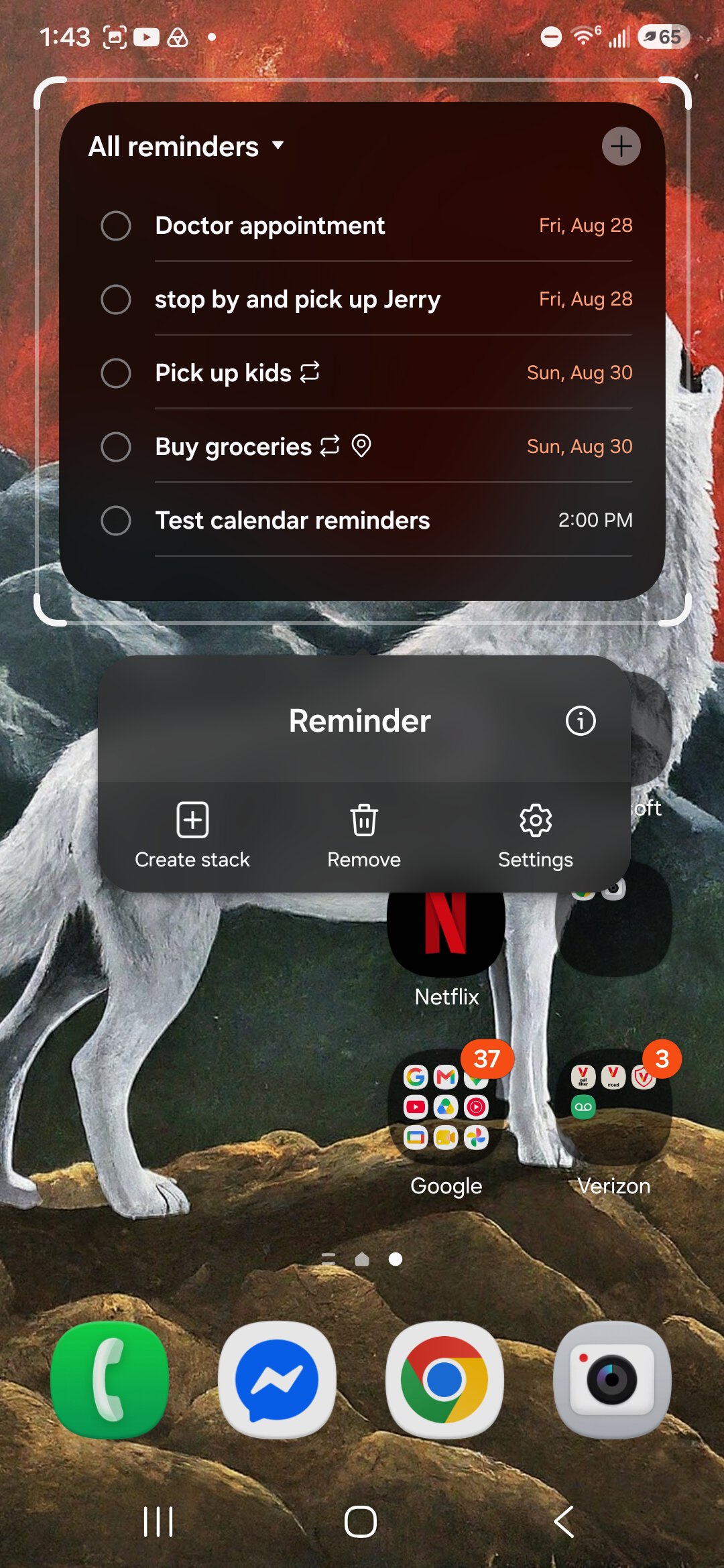 Reminder next 3