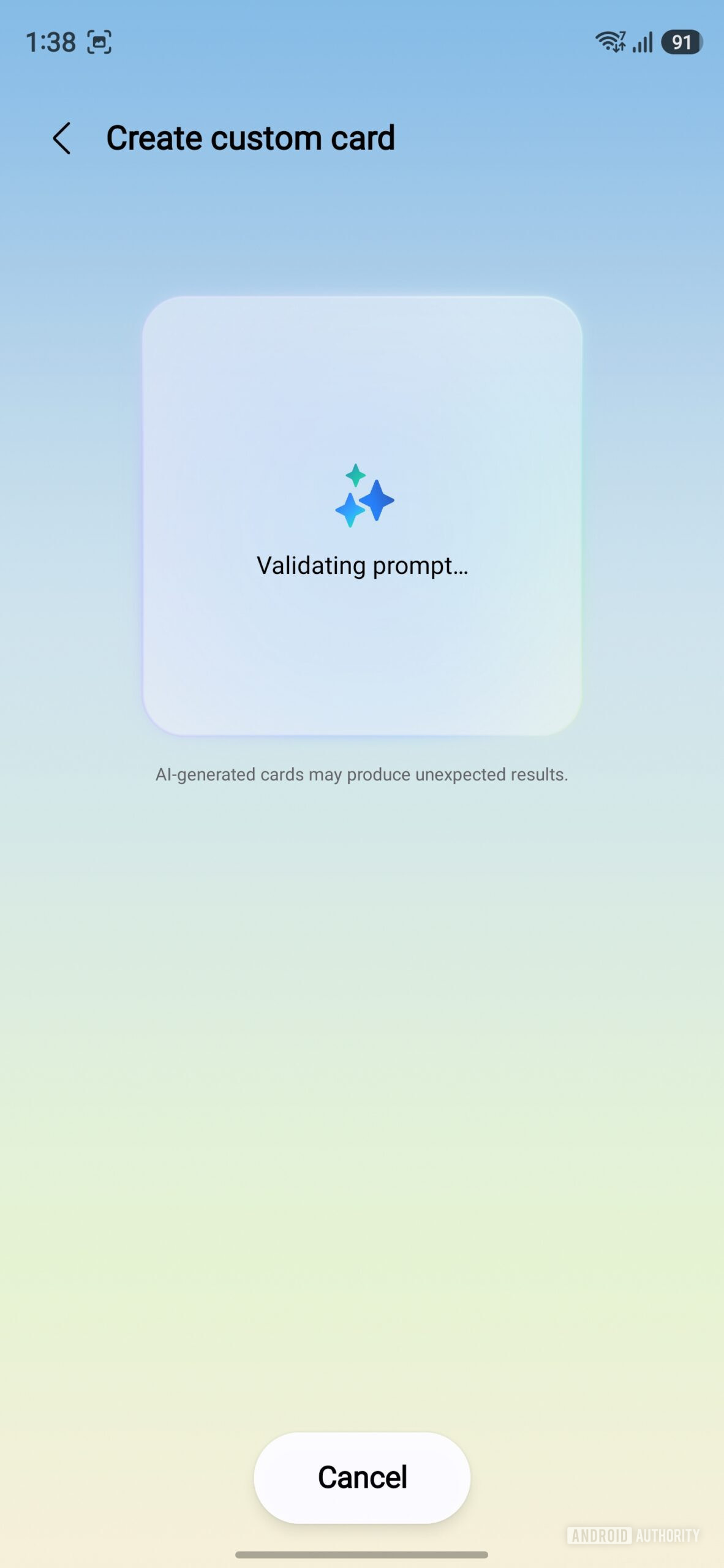 Samsung Galaxy S26 Ultra One UI 9 Beta 7 Custom Card in Now Brief 7