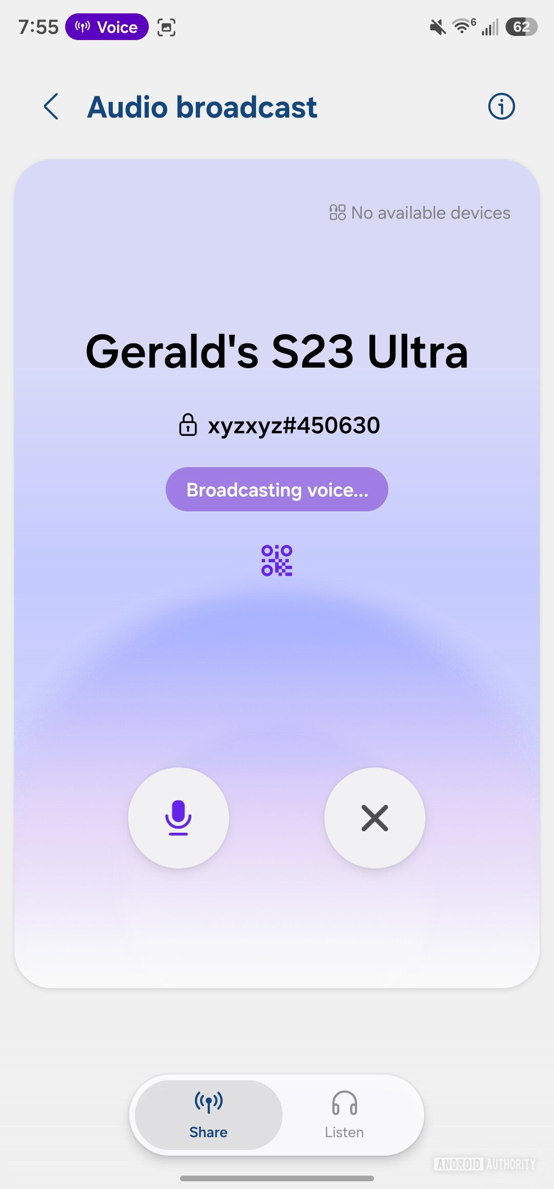 Samsung audio broadcast with voice 3