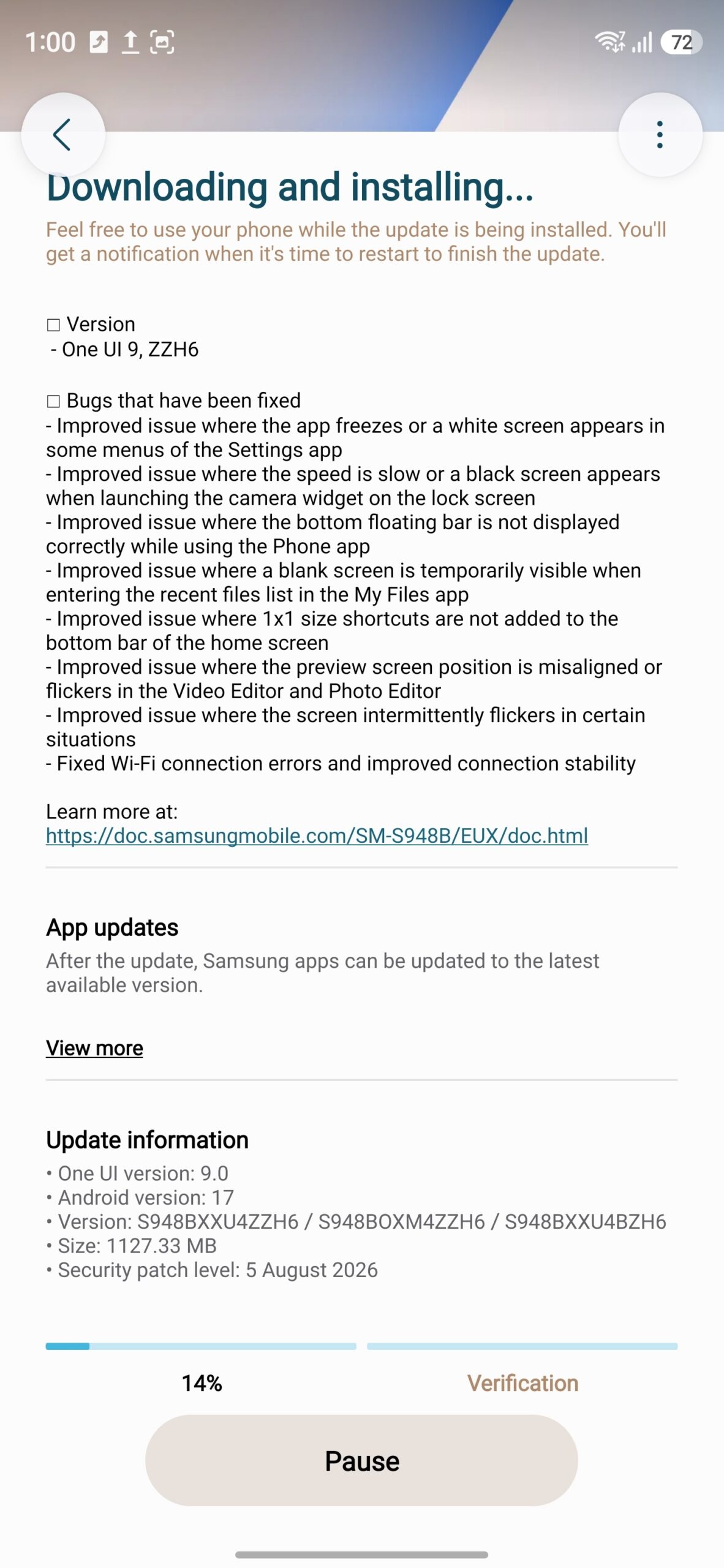 one ui 5 beta 5