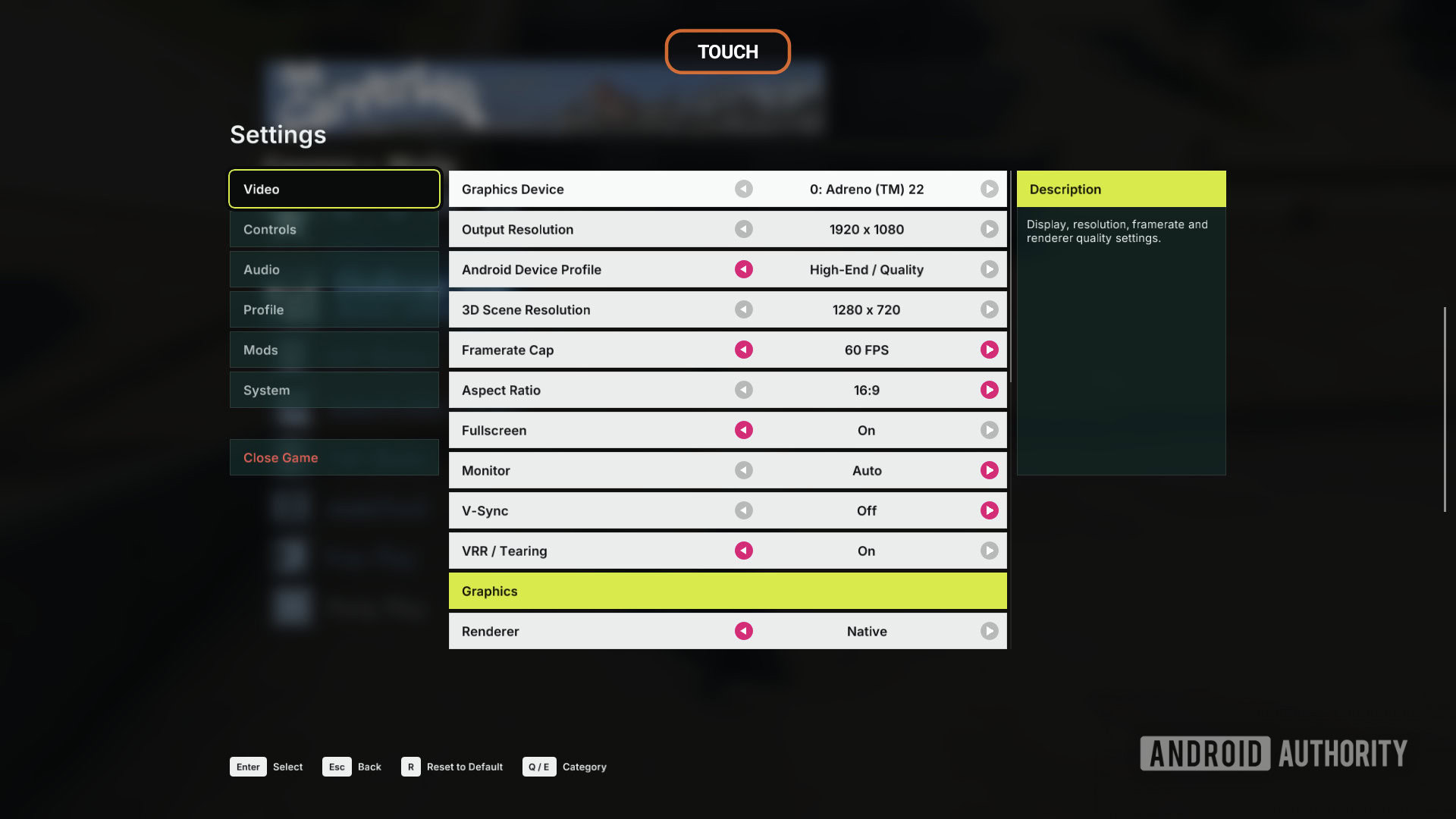 Skate 3 Mobile settings menu 1 scaled