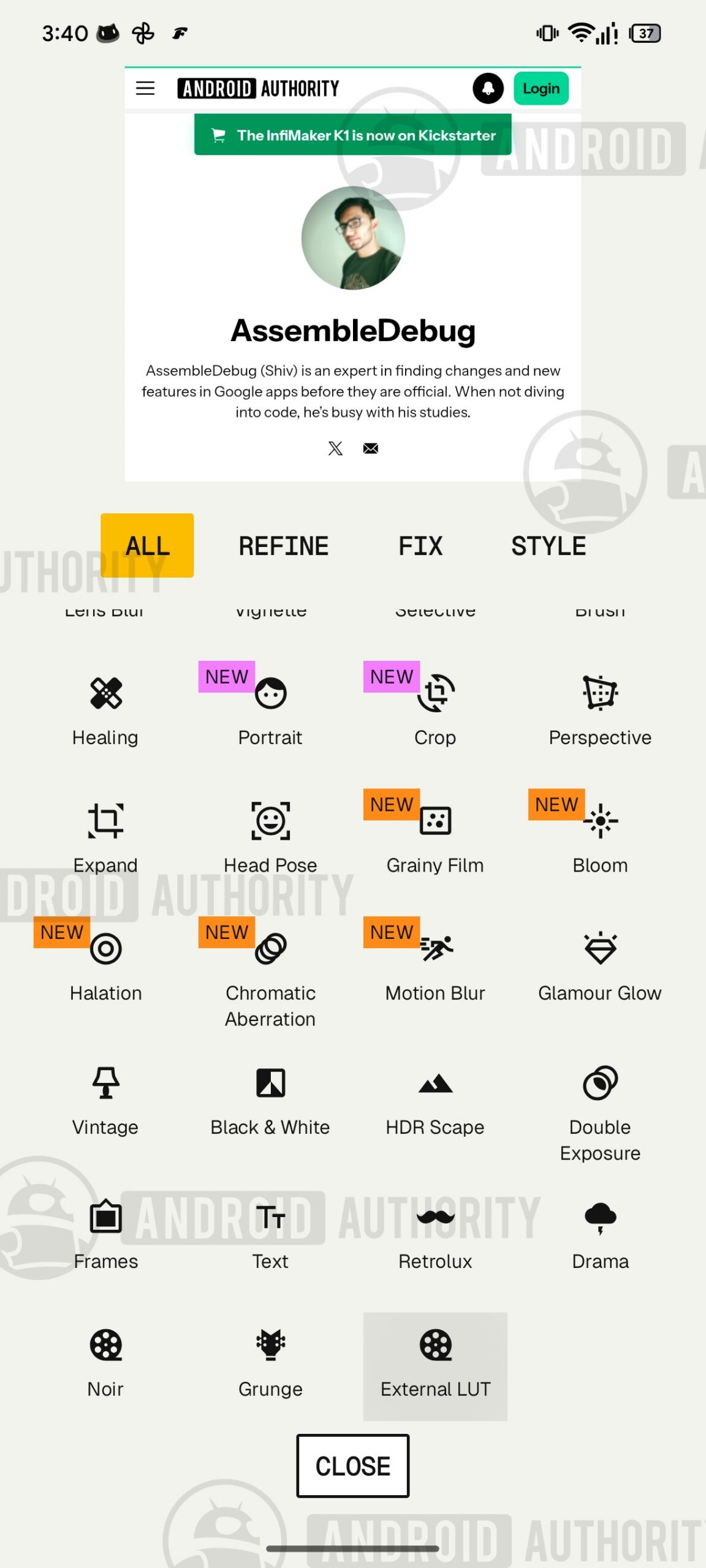 Snapseed for Android Upcoming LUT support 3 watermarked